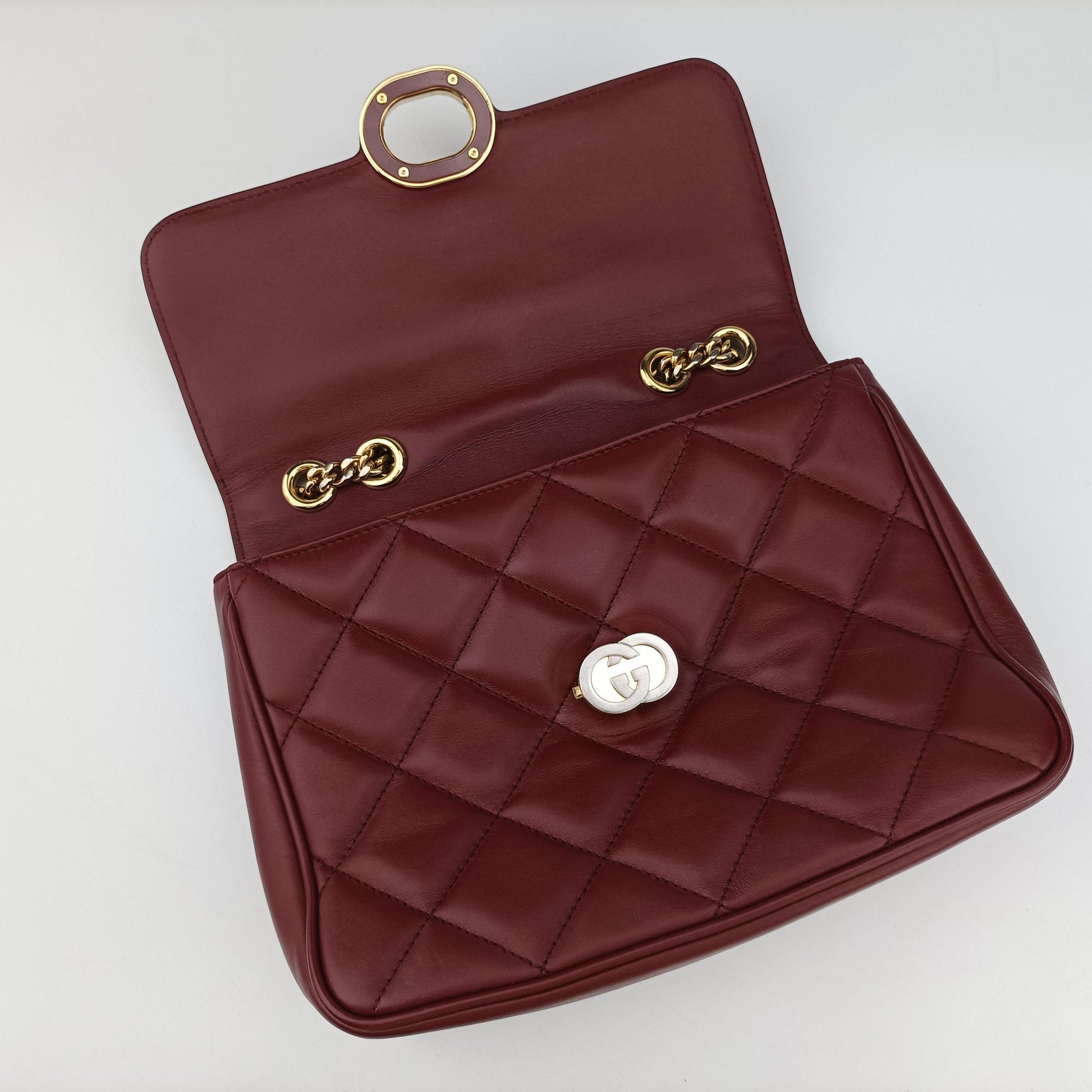 Mini Deco Burgundy Leather 740834 F040768439ミニデコ ワインレッド レザー 740834 F040768439