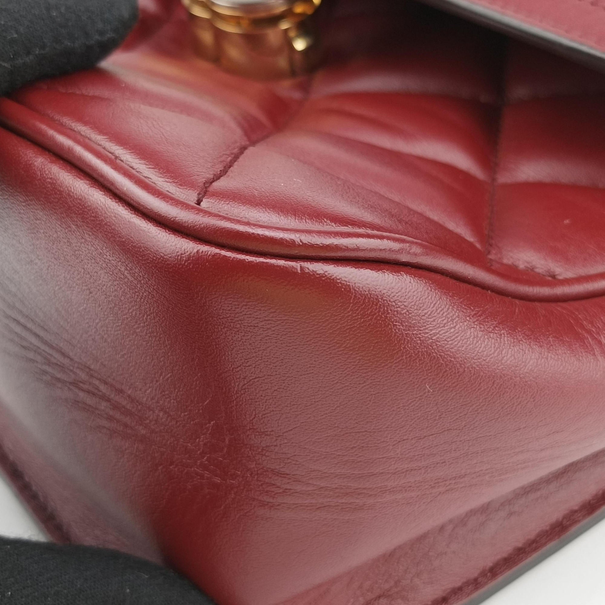 Mini Deco Burgundy Leather 740834 F040768439ミニデコ ワインレッド レザー 740834 F040768439