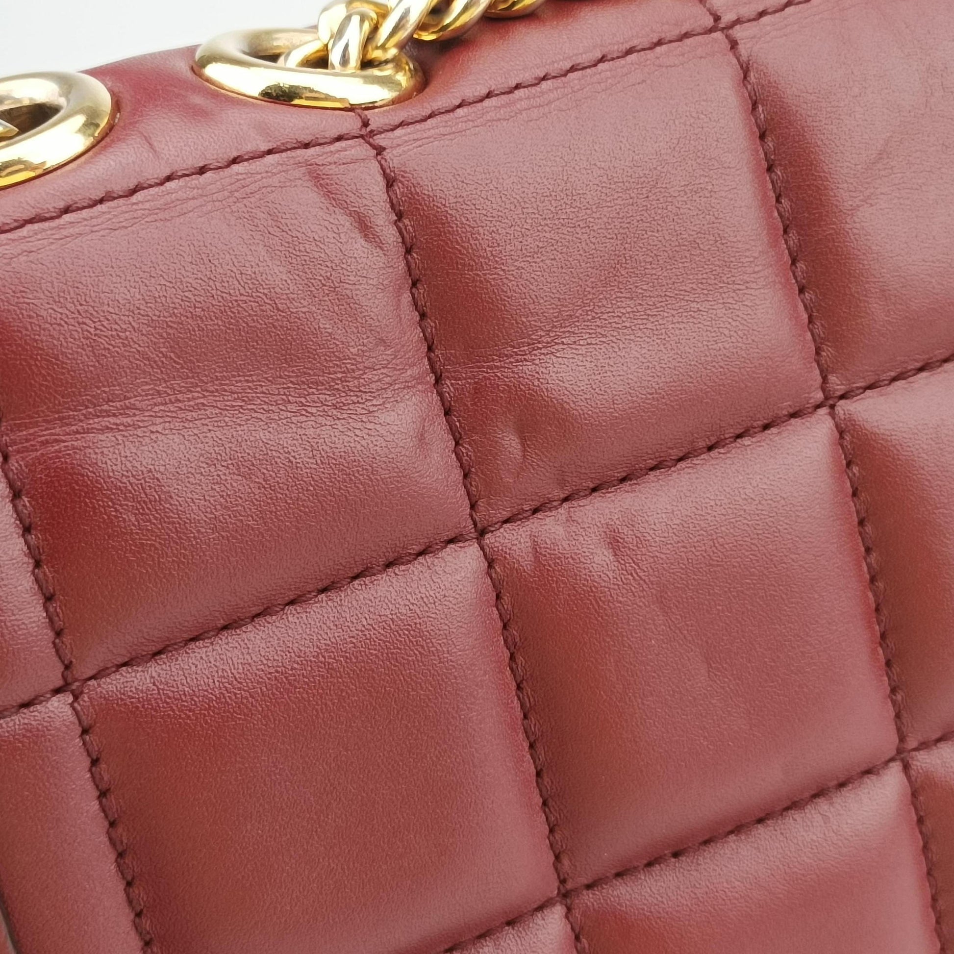 Mini Deco Burgundy Leather 740834 F040768439ミニデコ ワインレッド レザー 740834 F040768439