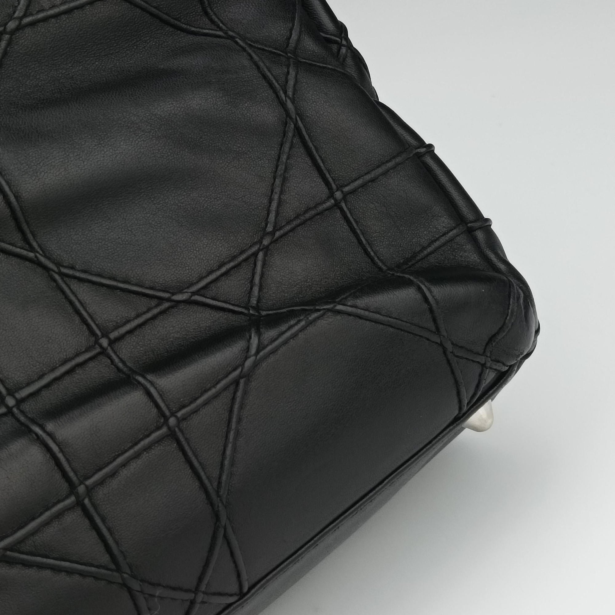 Cannage Soft Shopping Black lambskin 17-BO-0174ディオールソフト ブラック ラムスキン 17-BO-0174