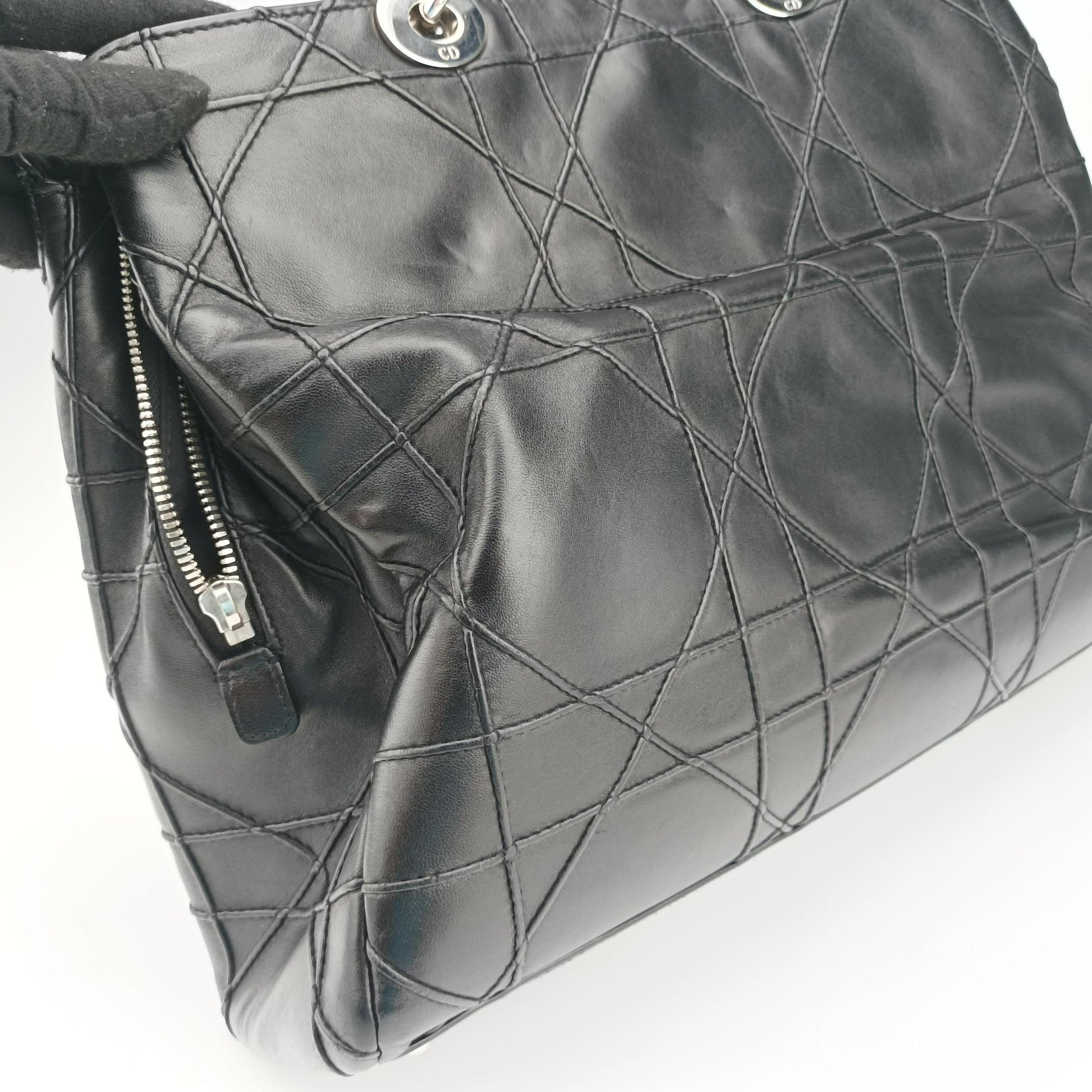 Cannage Soft Shopping Black lambskin 17-BO-0174ディオールソフト ブラック ラムスキン 17-BO-0174