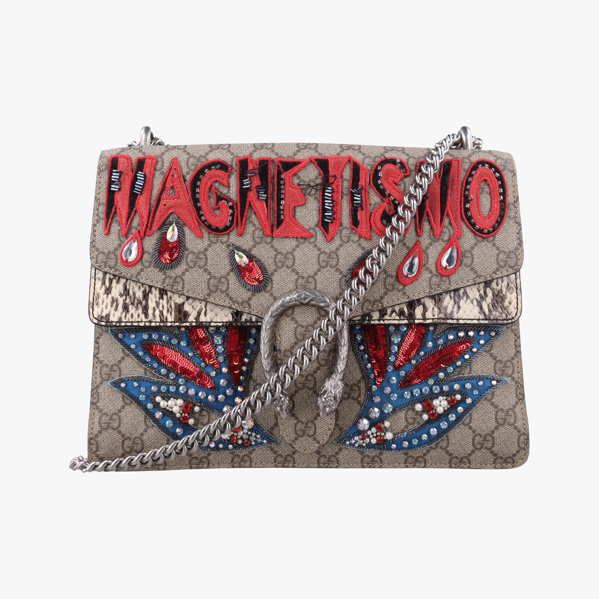 Dionysus Beige×Multicolour PVC coated canvas×snakeskin 400235 Lot number unknownディオニュソス ベージュ×マルチカラー PVCコーティングキャンバス×ヘビ革 400235 製番不明