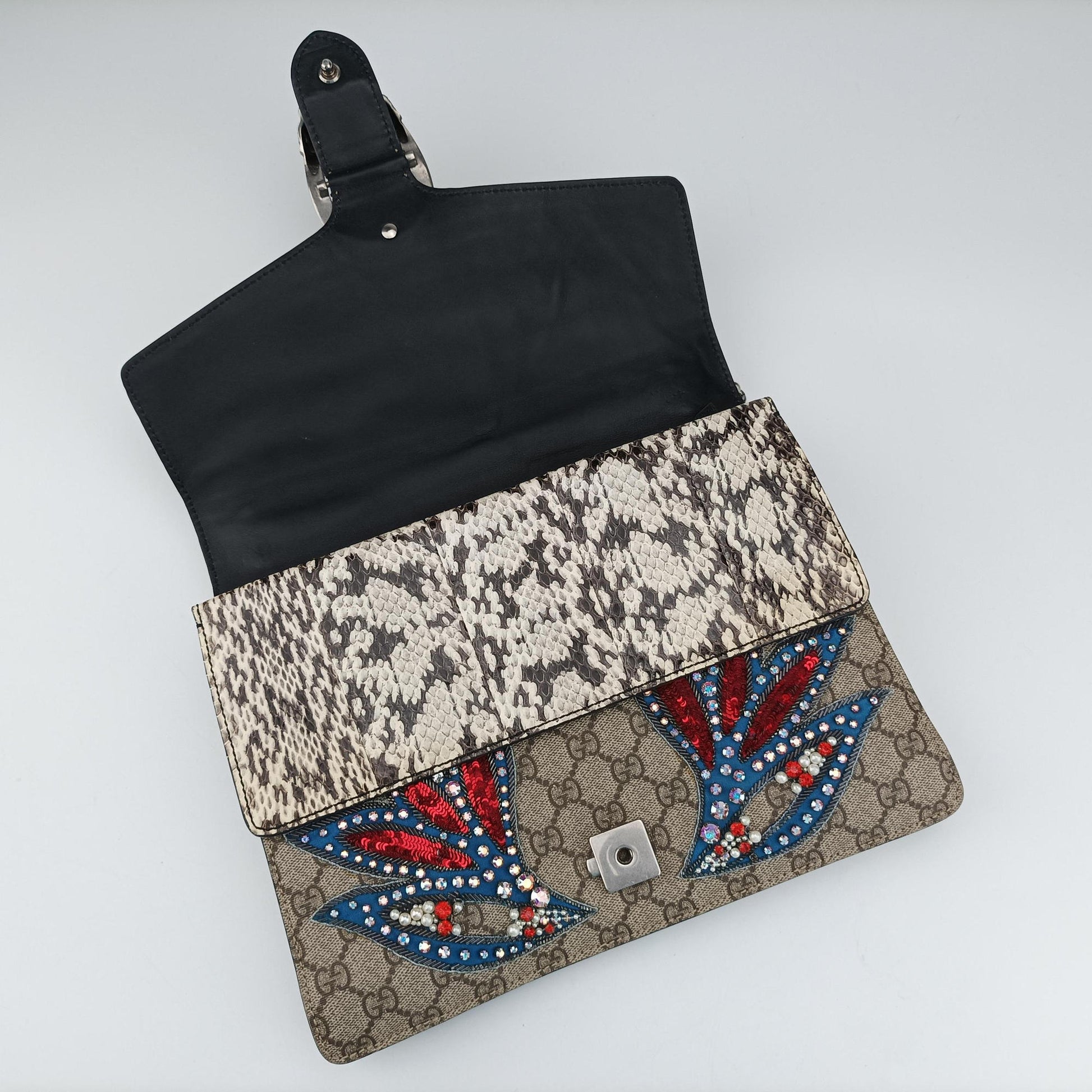 Dionysus Beige×Multicolour PVC coated canvas×snakeskin 400235 Lot number unknownディオニュソス ベージュ×マルチカラー PVCコーティングキャンバス×ヘビ革 400235 製番不明