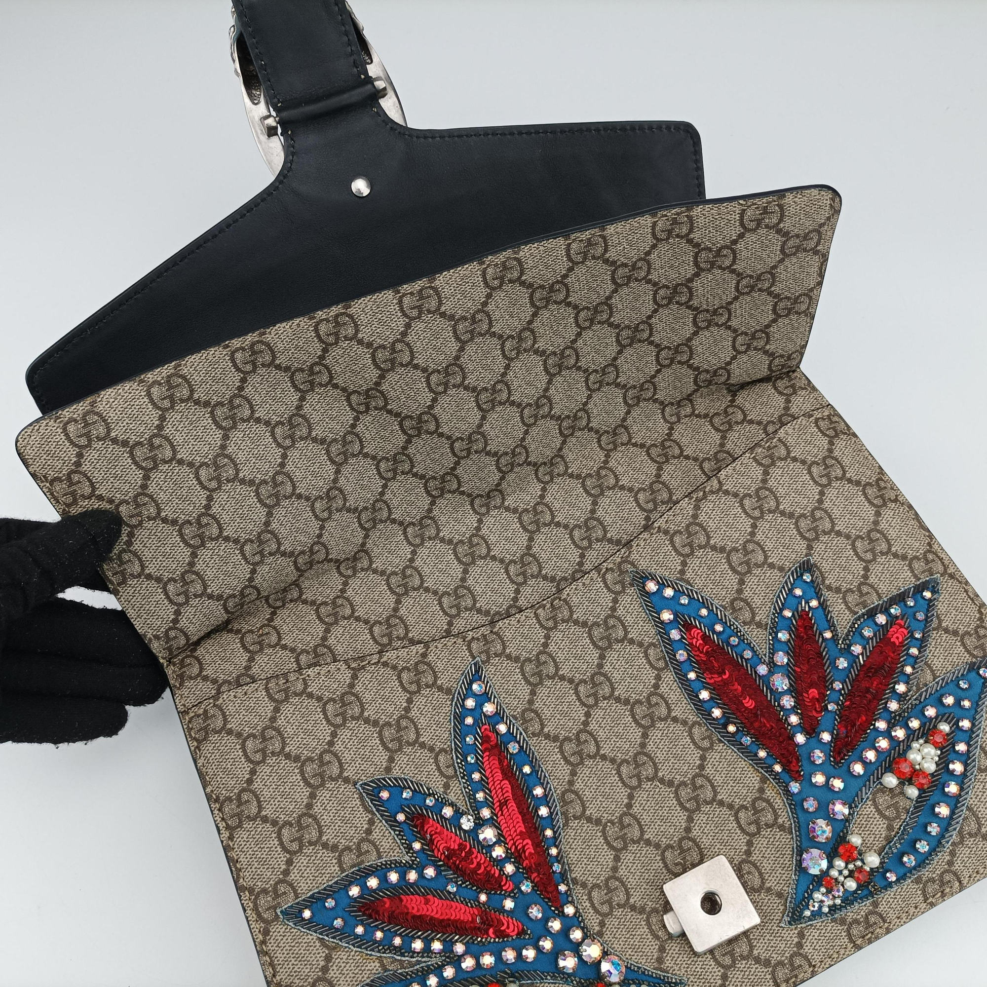 Dionysus Beige×Multicolour PVC coated canvas×snakeskin 400235 Lot number unknownディオニュソス ベージュ×マルチカラー PVCコーティングキャンバス×ヘビ革 400235 製番不明