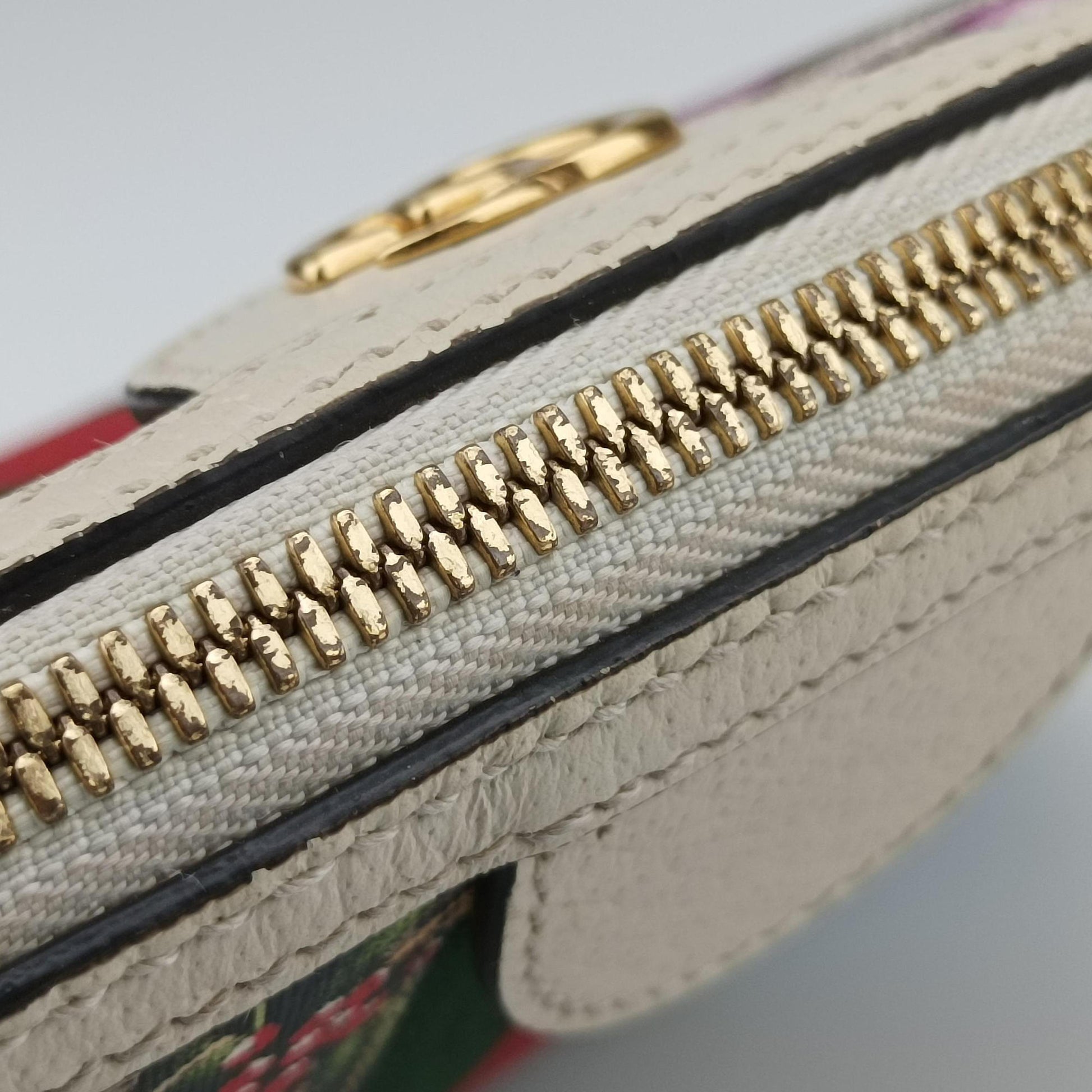 Ophidia beige×multi PVC coated canvas×Leather 499621 D030343691オフィディア ベージュ×マルチ PVCコーティングキャンバス×レザー 499621 D030343691