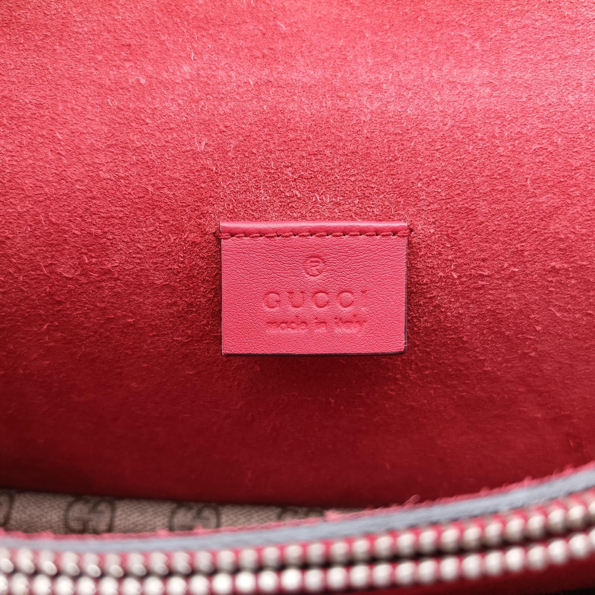 Dionysus beige×red PVC coated canvas x Suede 400249 F023748769ディオニュソス ベージュ×レッド PVCコーティングキャンバスxスエード 400249 F023748769