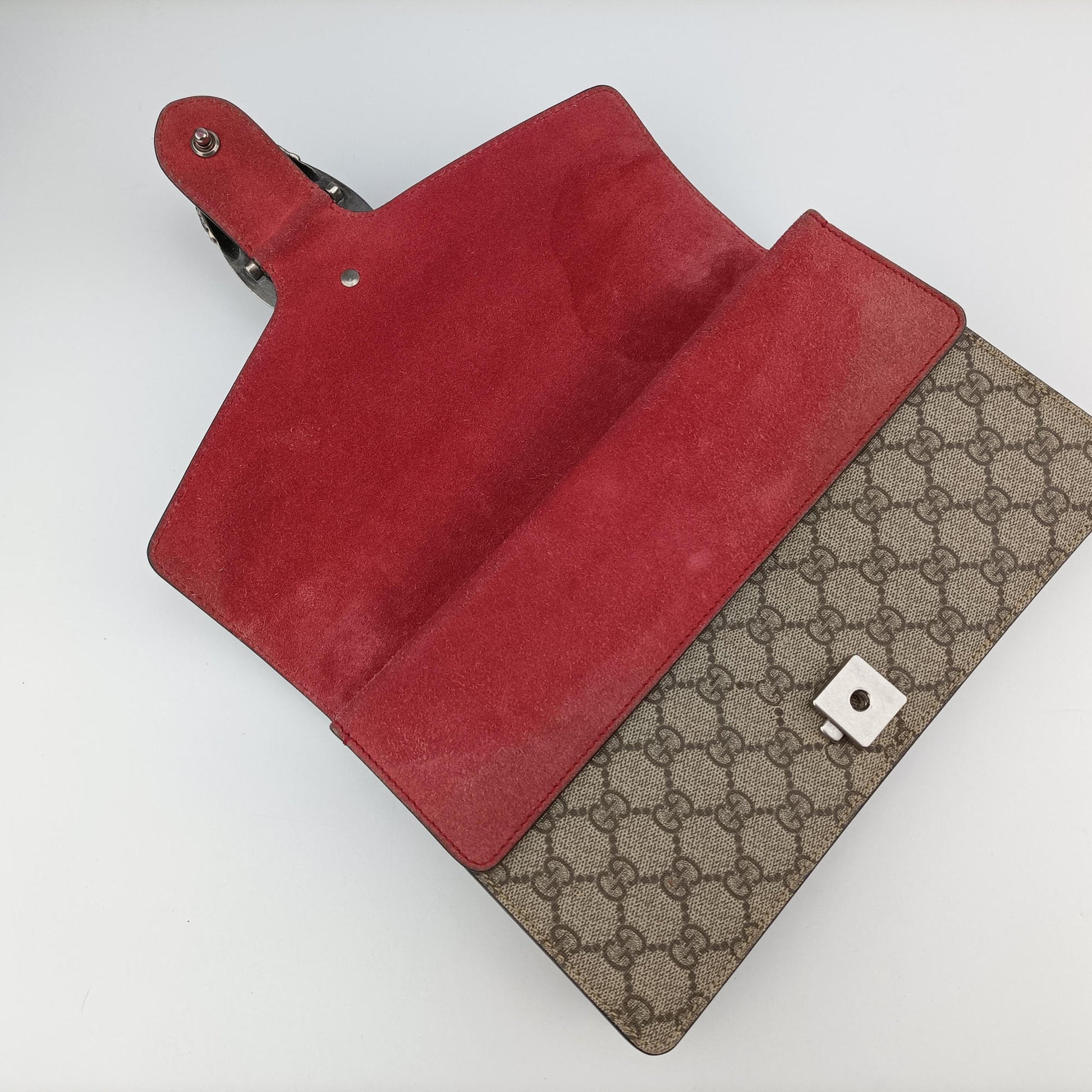 Dionysus beige×red PVC coated canvas x Suede 400249 F023748769ディオニュソス ベージュ×レッド PVCコーティングキャンバスxスエード 400249 F023748769