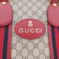 Soft GG Supreme Courrier Duffle Beige × Red PVC coated canvas×Leather 459311 F021128197ソフトGGスプリーム クーリエ ダッフル ベージュ × レッド PVCコーティングキャンバス×レザー 459311 F021128197