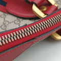Soft GG Supreme Courrier Duffle Beige × Red PVC coated canvas×Leather 459311 F021128197ソフトGGスプリーム クーリエ ダッフル ベージュ × レッド PVCコーティングキャンバス×レザー 459311 F021128197