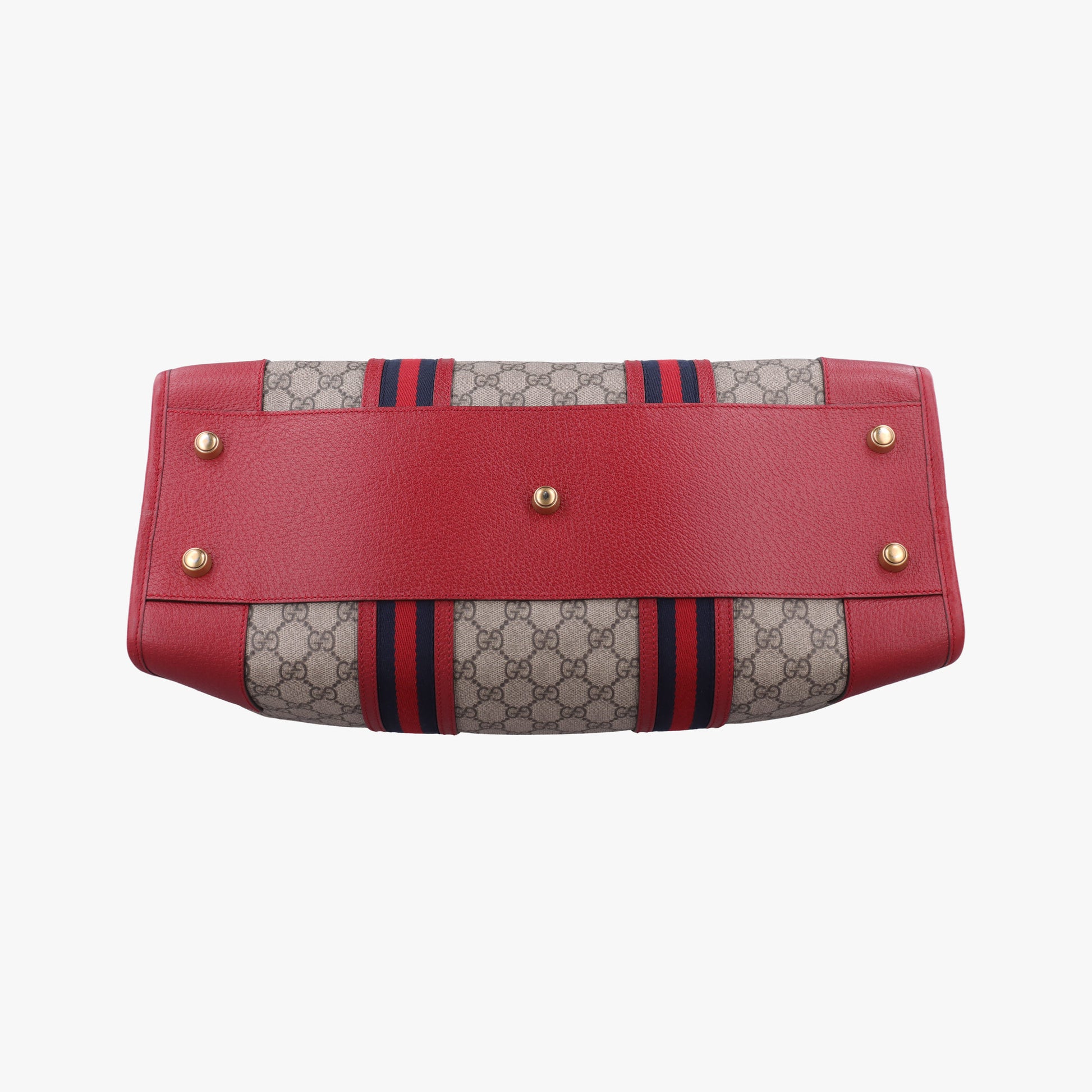 Soft GG Supreme Courrier Duffle Beige × Red PVC coated canvas×Leather 459311 F021128197ソフトGGスプリーム クーリエ ダッフル ベージュ × レッド PVCコーティングキャンバス×レザー 459311 F021128197