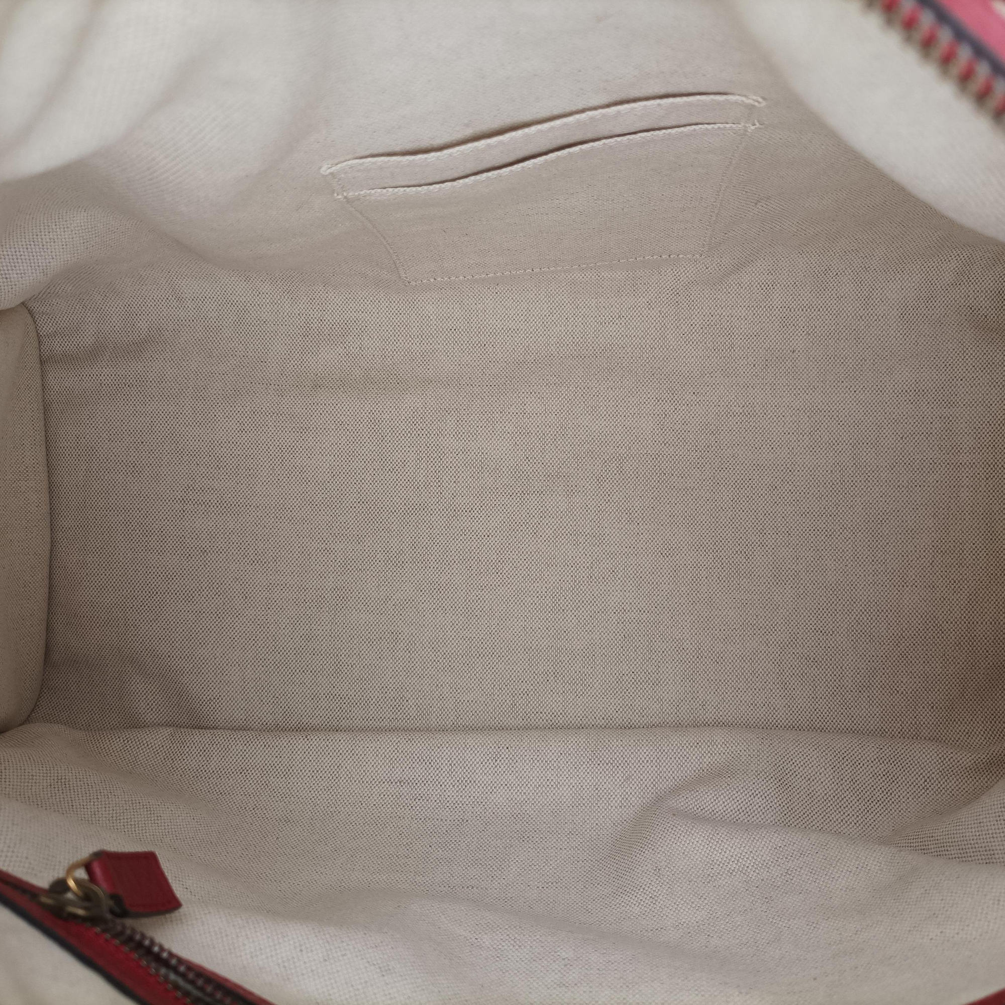 Soft GG Supreme Courrier Duffle Beige × Red PVC coated canvas×Leather 459311 F021128197ソフトGGスプリーム クーリエ ダッフル ベージュ × レッド PVCコーティングキャンバス×レザー 459311 F021128197