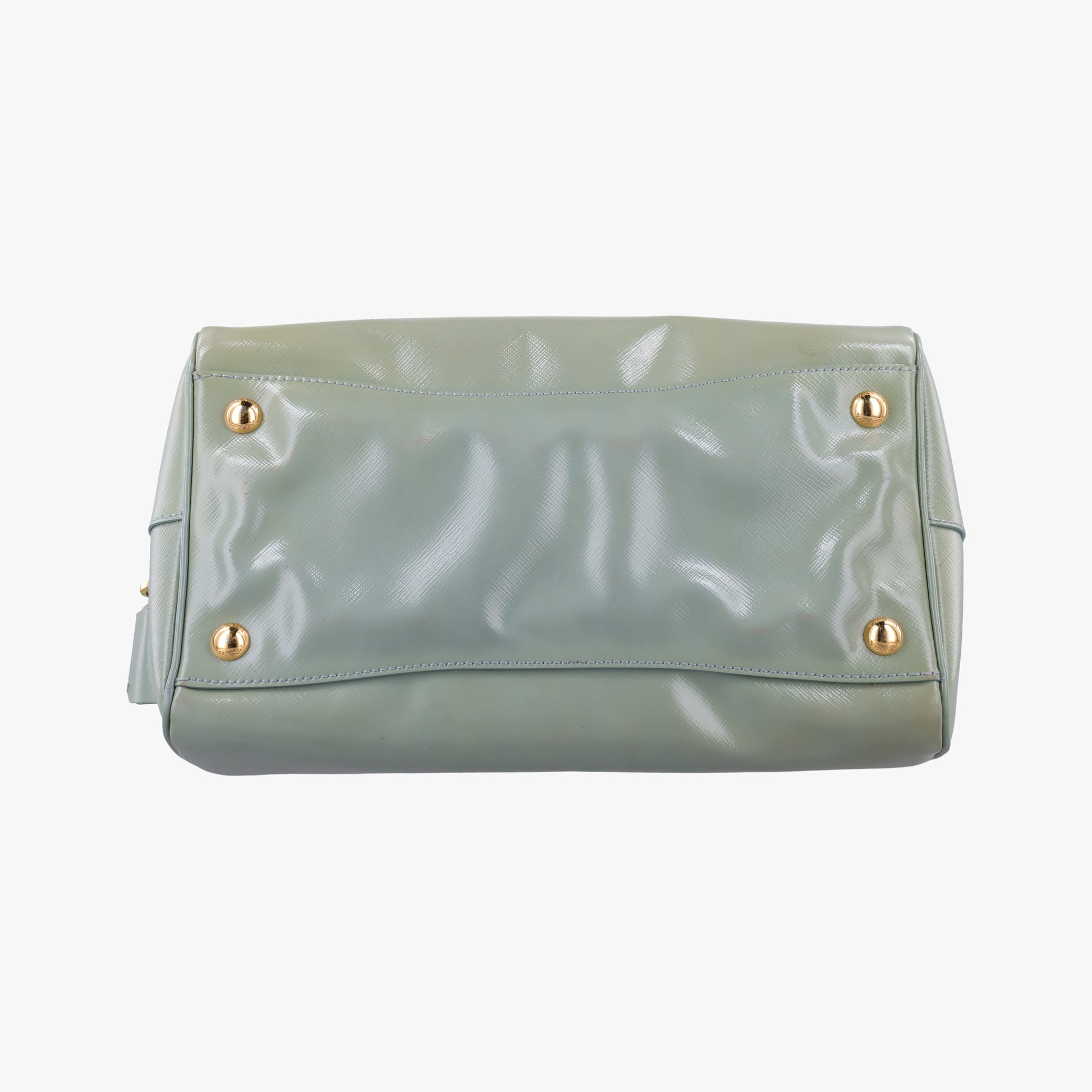 Bowling Bag Green Patent SAFFIANO Leather BL0797 214ボウリングバッグ グリーン パテント サフィアーノレザー BL0797 214