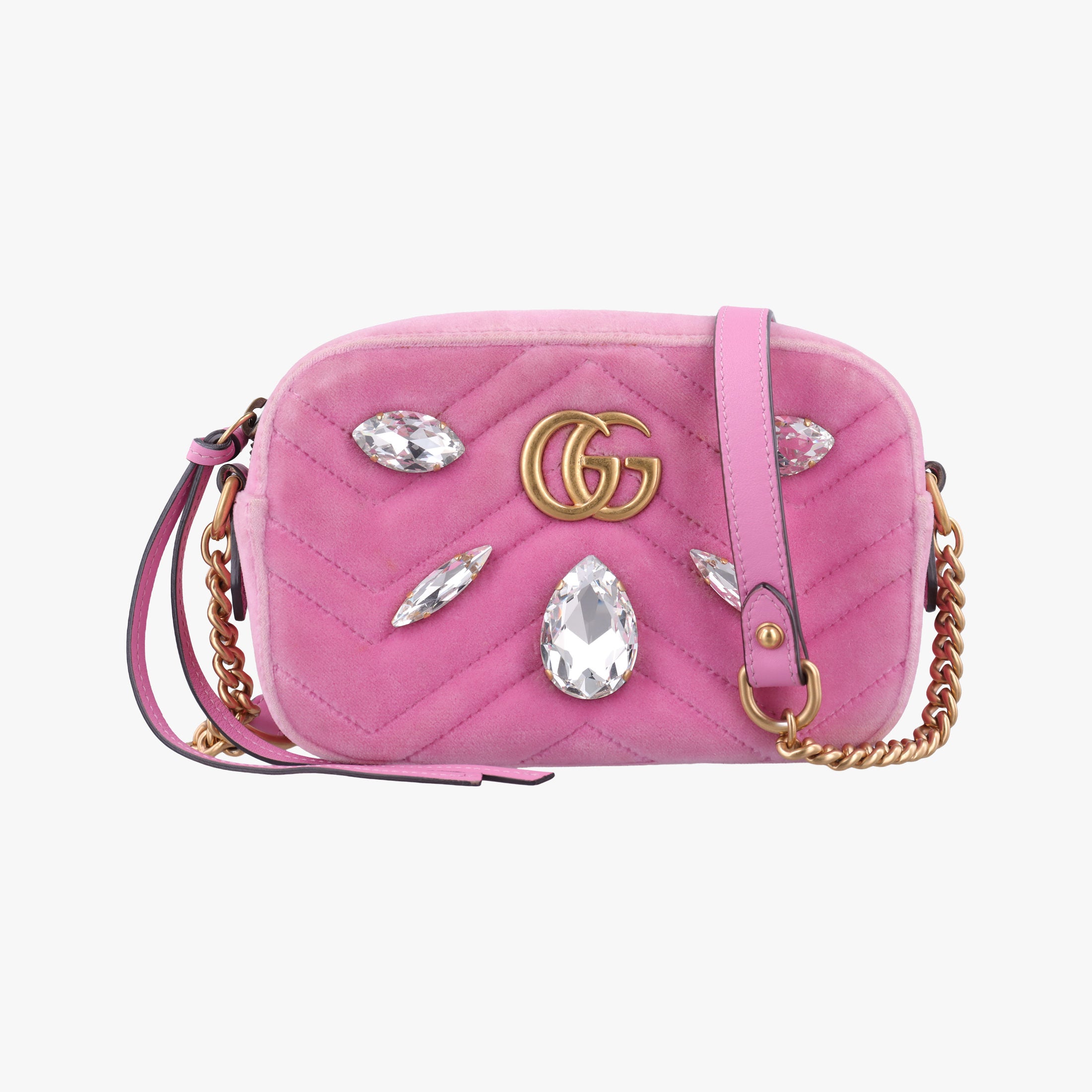 GG Marmont Pink velour 448065 I023189020GGマーモント ピンク ベロア 448065 I023189020