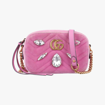 GG Marmont Pink velour 448065 I023189020GGマーモント ピンク ベロア 448065 I023189020