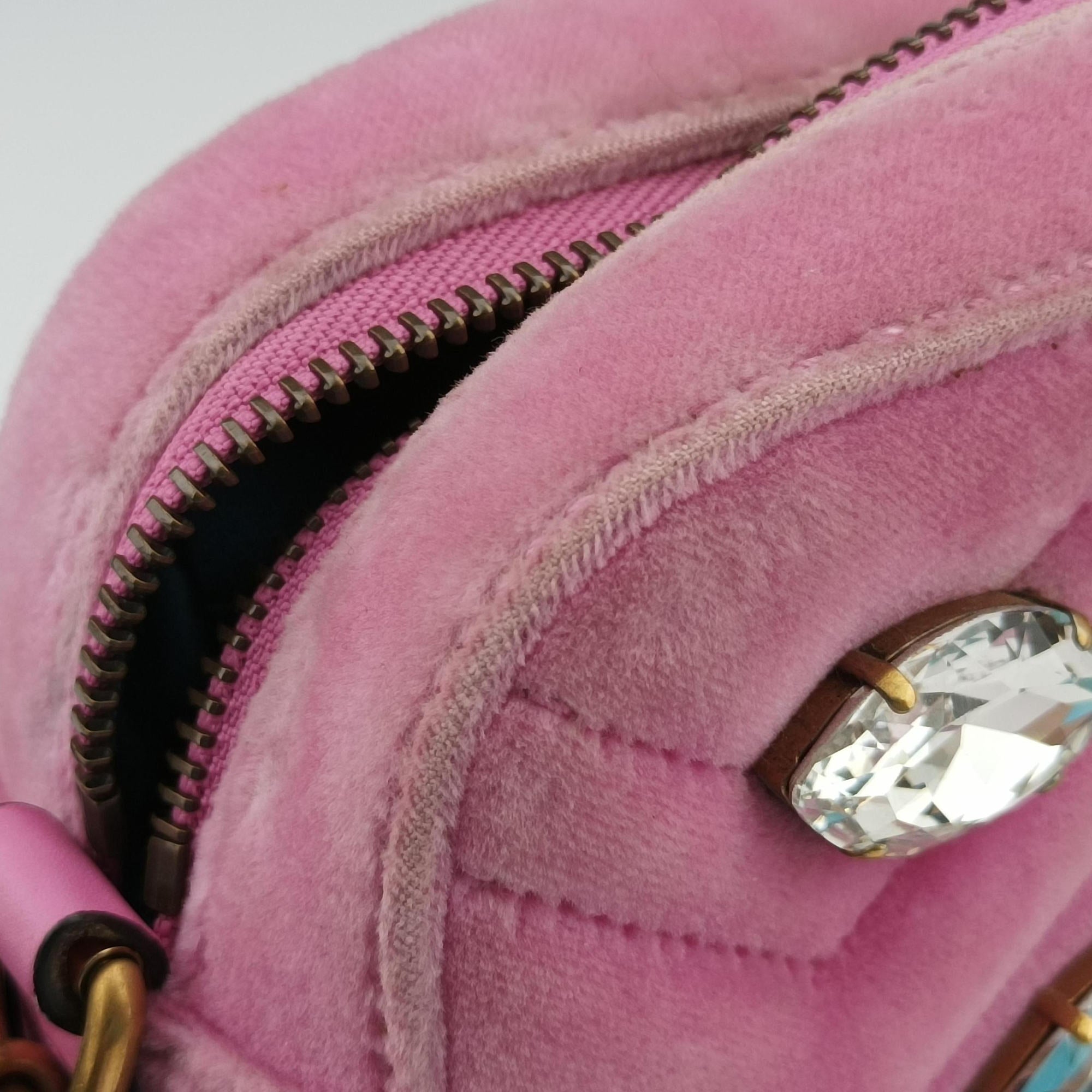 GG Marmont Pink velour 448065 I023189020GGマーモント ピンク ベロア 448065 I023189020