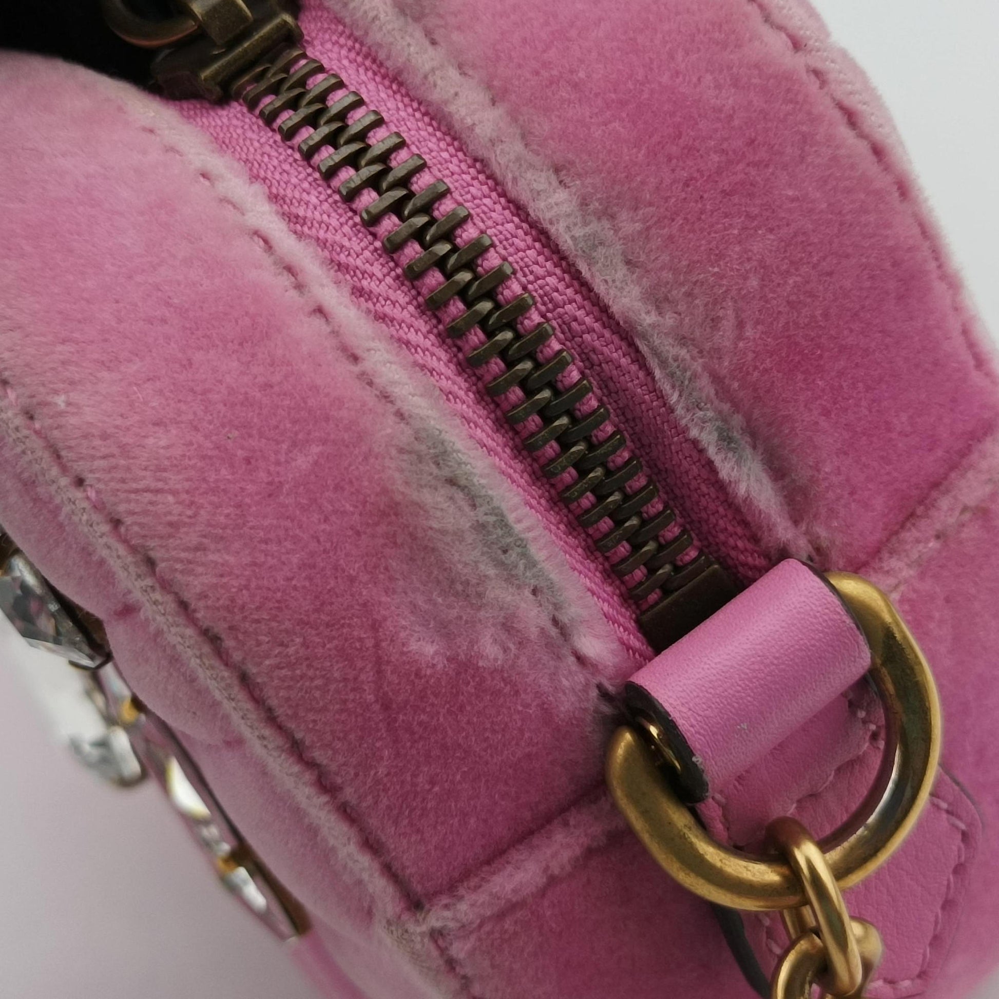 GG Marmont Pink velour 448065 I023189020GGマーモント ピンク ベロア 448065 I023189020