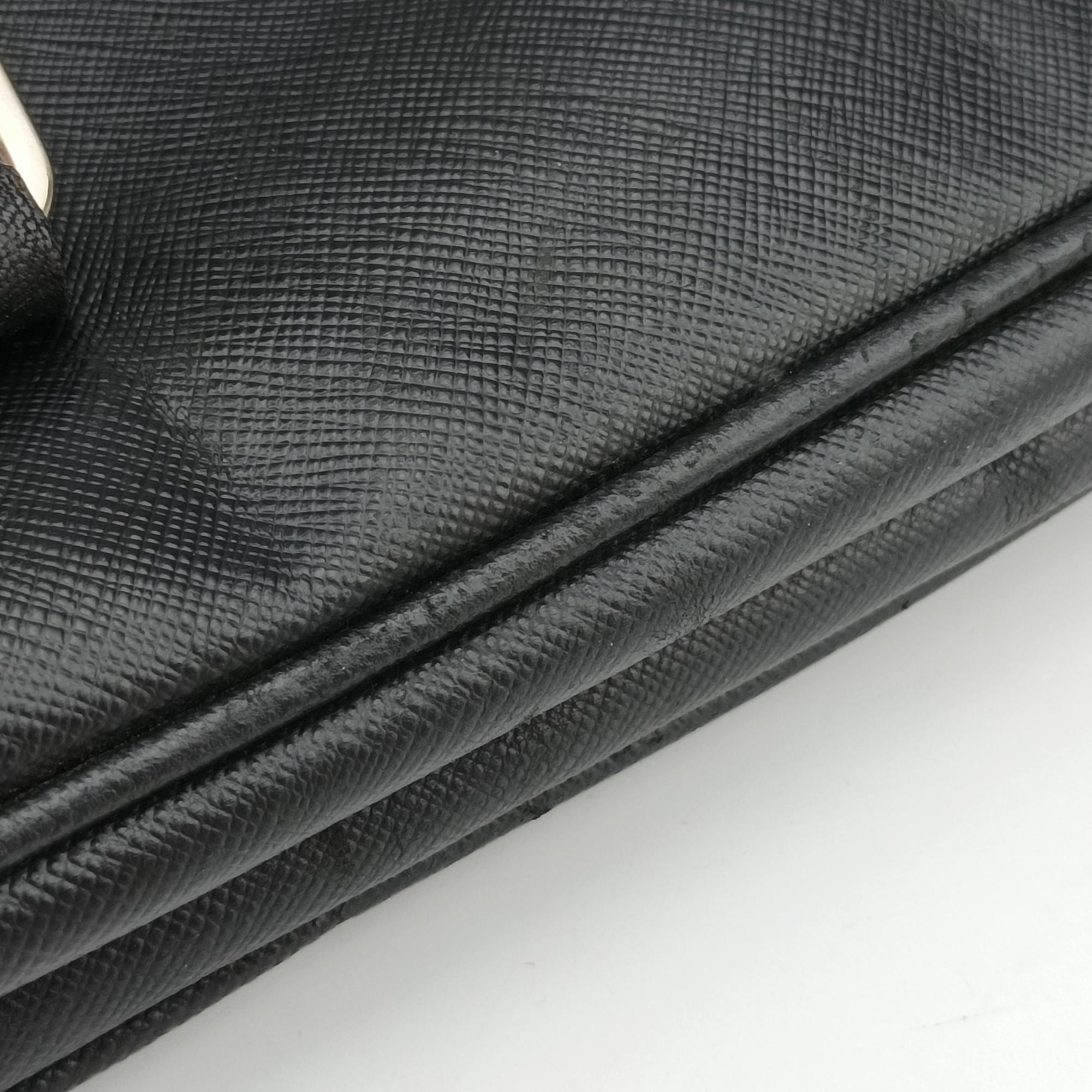 business bag briefcase Black SAFFIANO Leather 2VE363 113 3ビジネスバッグ ブリーフケース ブラック サフィアーノレザー 2VE363 113 3