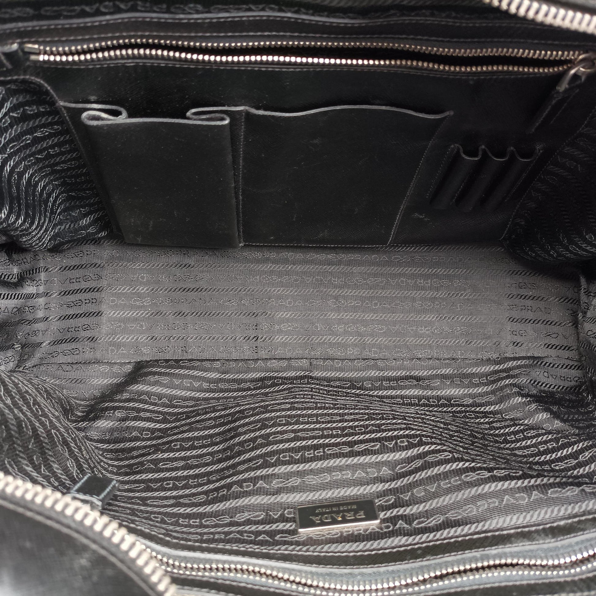 business bag briefcase Black SAFFIANO Leather 2VE363 113 3ビジネスバッグ ブリーフケース ブラック サフィアーノレザー 2VE363 113 3