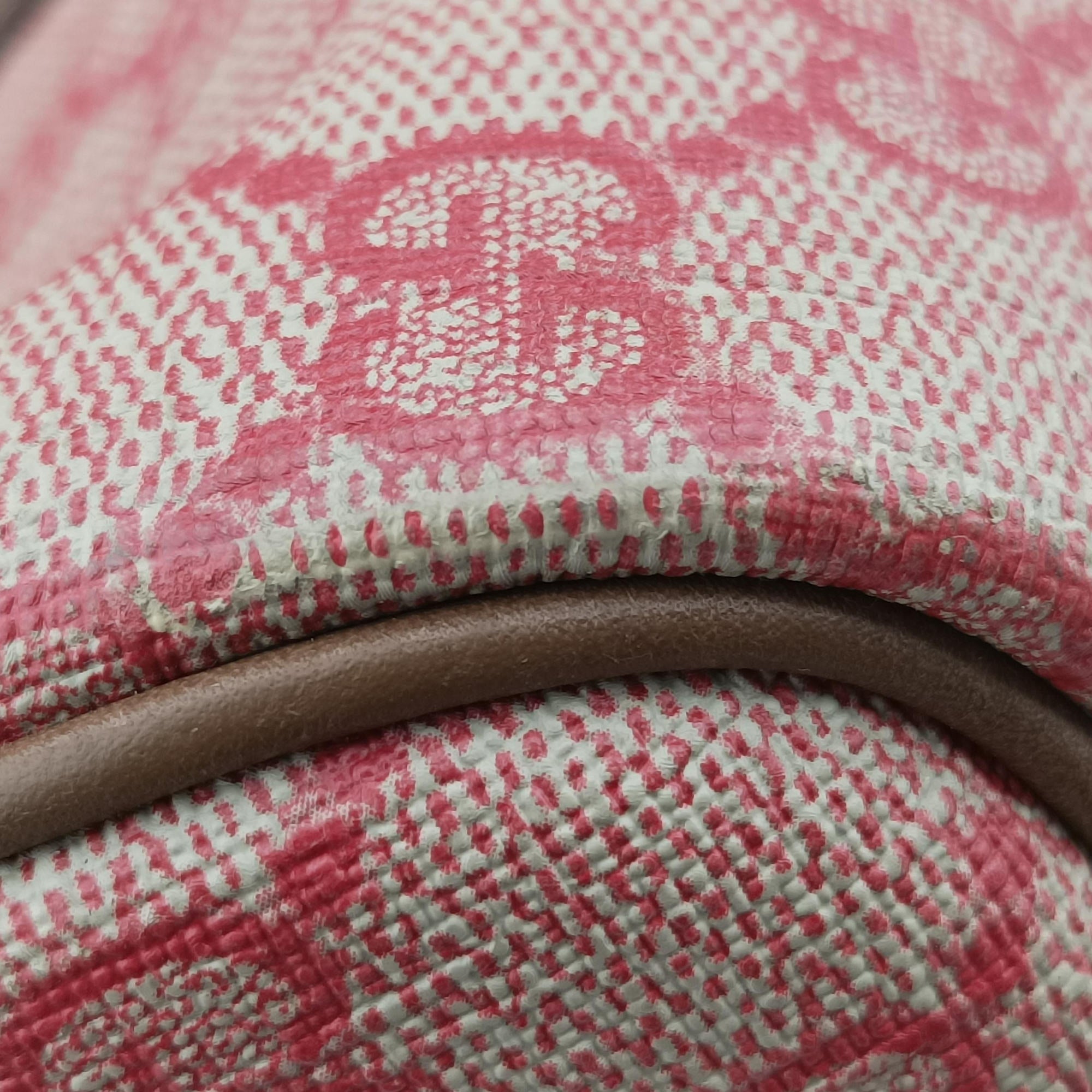 Microguccissima Joy Red×Brown Coated canvas×Leather 322231 I014381574マイクログッチシマ レッド×ブラウン コーティングキャンバスx レザー 322231 I014381574