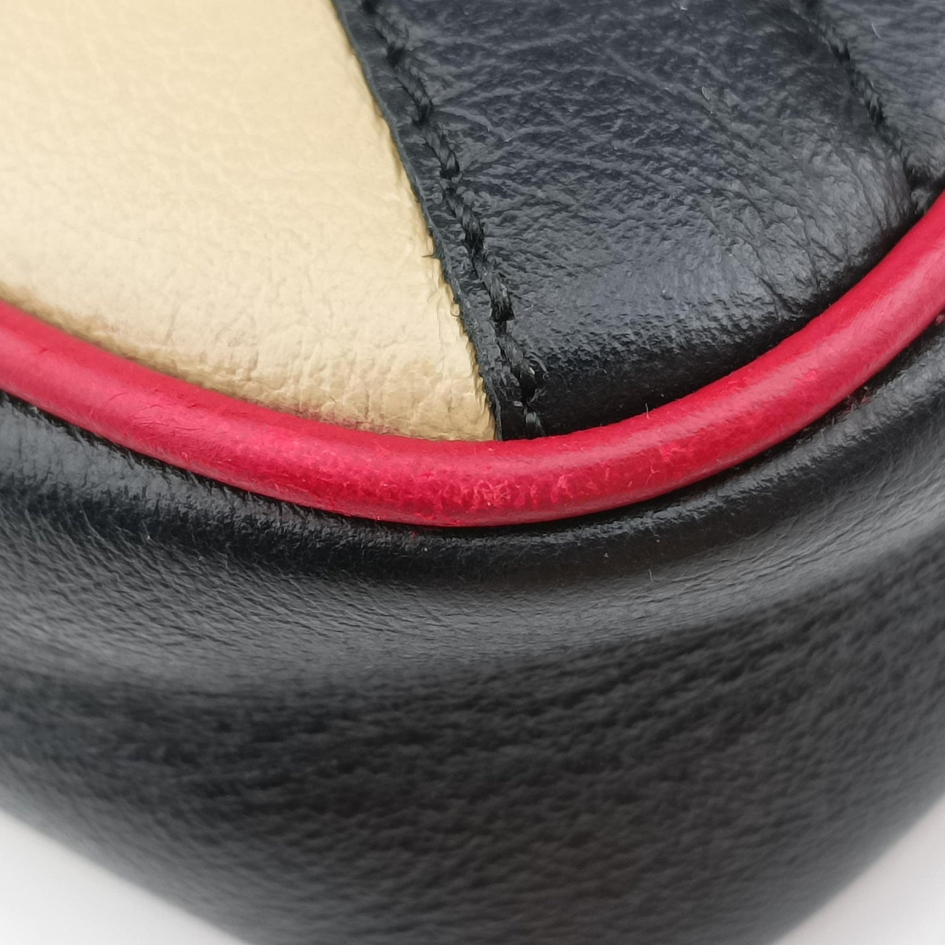 GG Marmont Black×Beige×Red Leather 574969 GGマーモント ブラック×ベージュ×レッド レザー 574969 