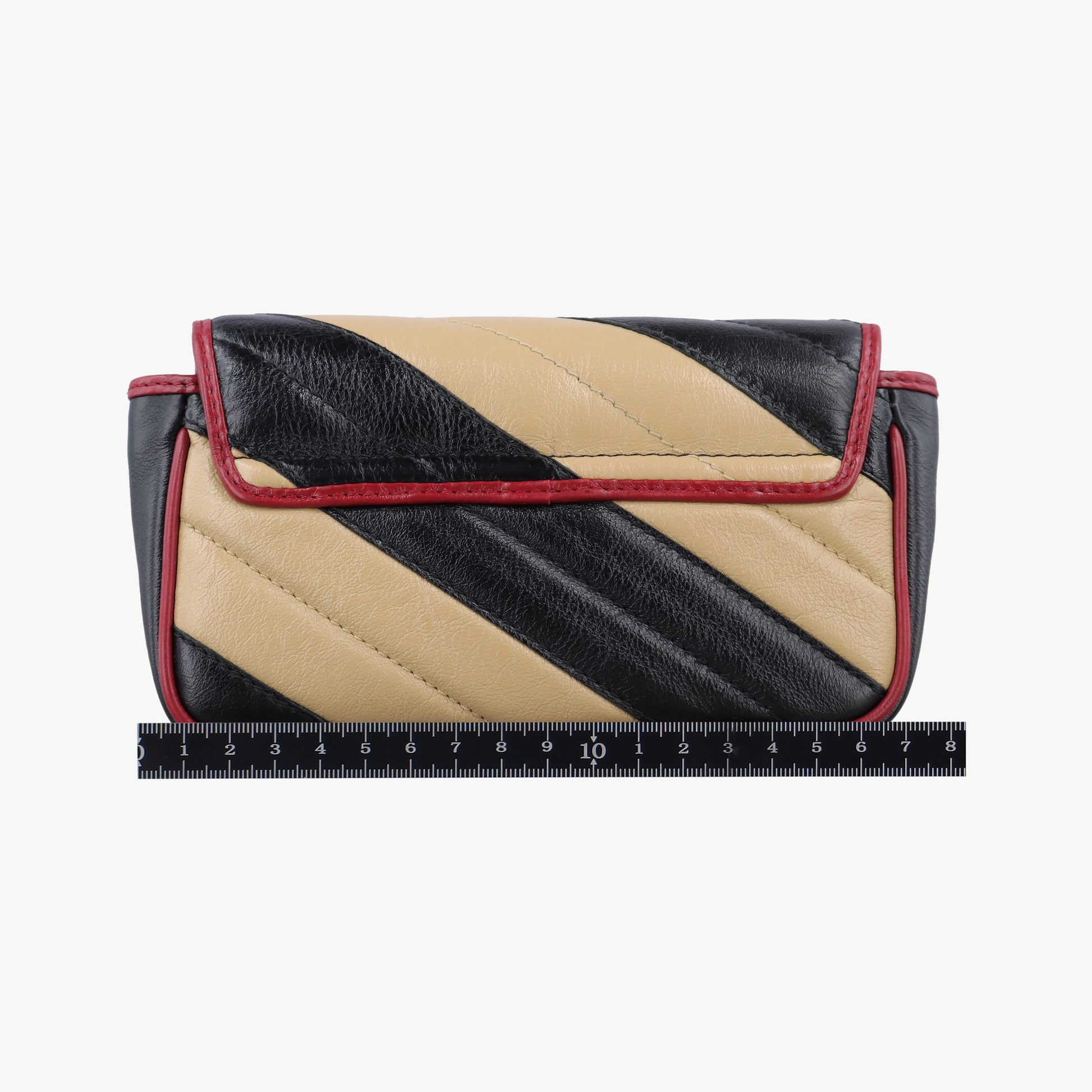 GG Marmont Black×Beige×Red Leather 574969 GGマーモント ブラック×ベージュ×レッド レザー 574969 