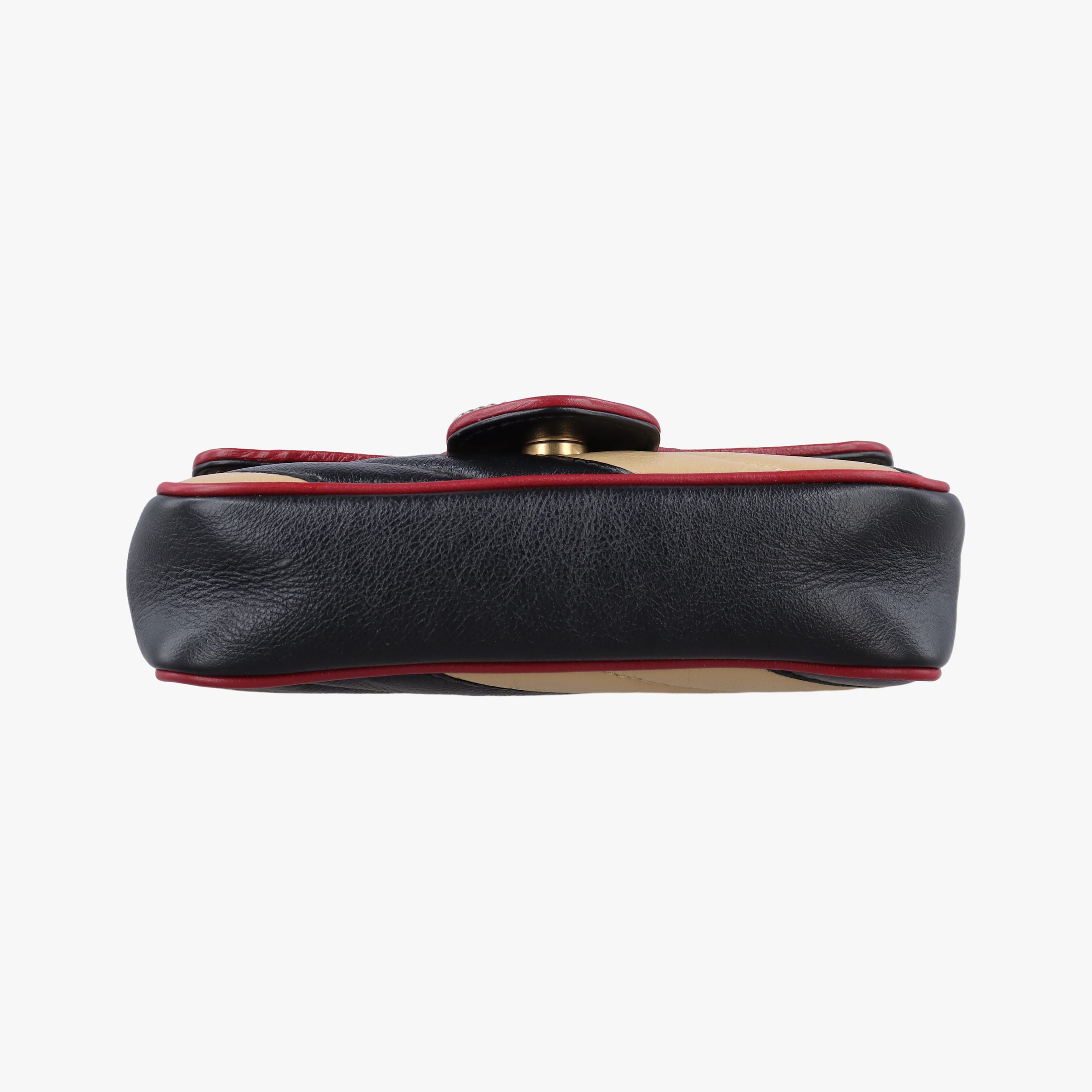 GG Marmont Black×Beige×Red Leather 574969 GGマーモント ブラック×ベージュ×レッド レザー 574969 