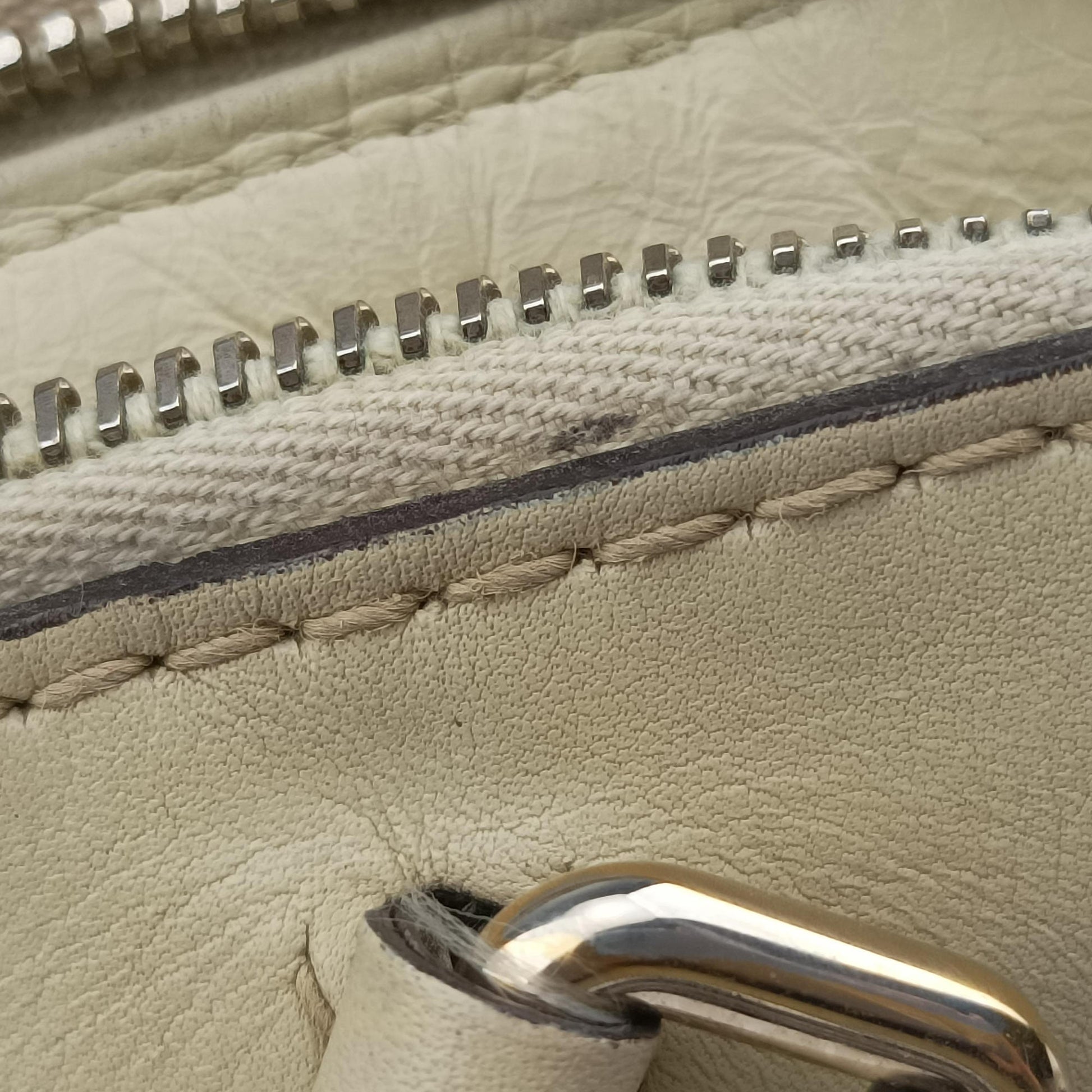 Mayfair Bow Tote beige x White Canvas × Leather 257349 C9366033メイフェア ボウ トート ベージュ×ホワイト キャンバス×レザー 257349 C9366033