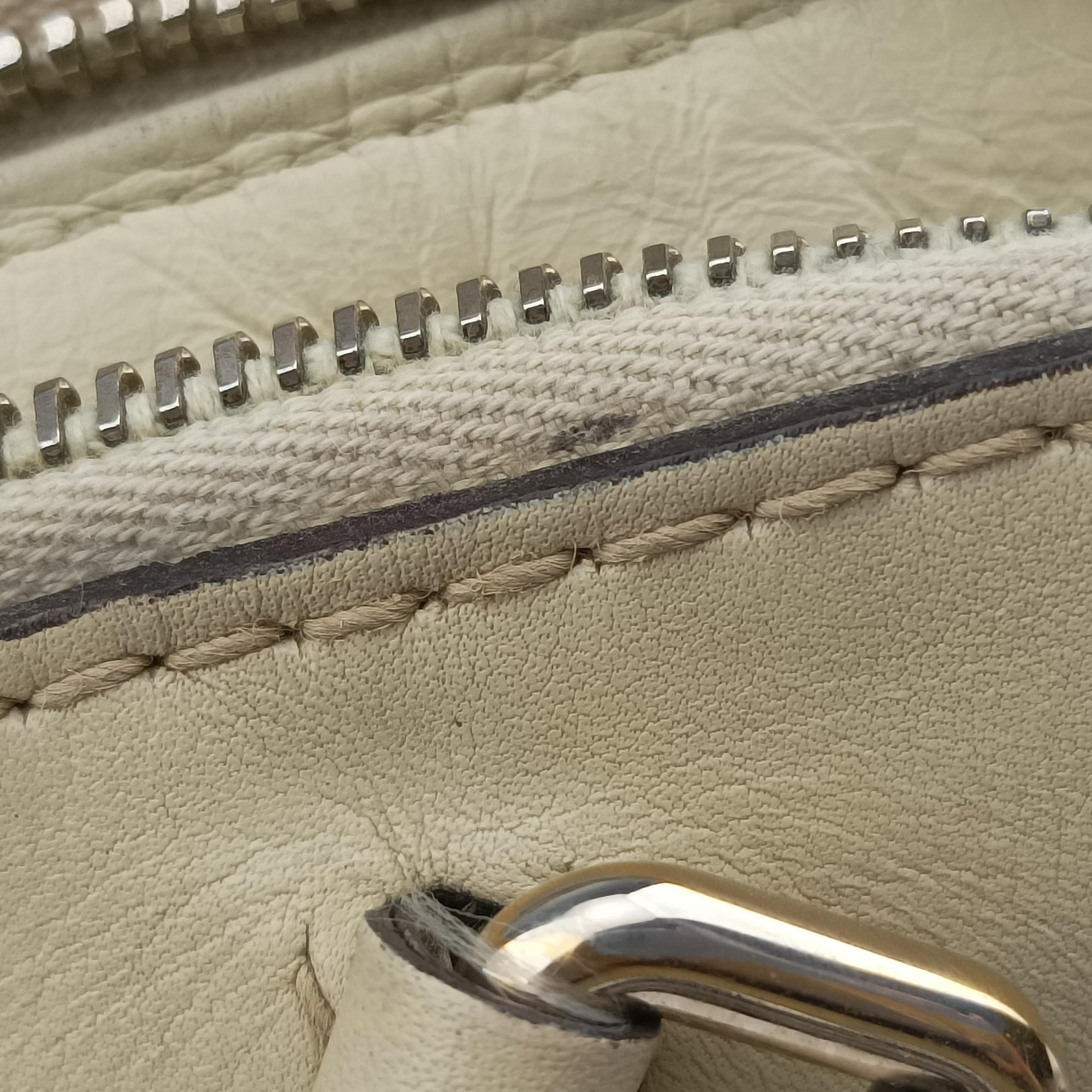 Mayfair Bow Tote beige x White Canvas × Leather 257349 C9366033メイフェア ボウ トート ベージュ×ホワイト キャンバス×レザー 257349 C9366033