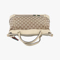 Mayfair Bow Tote beige x White Canvas × Leather 257349 C9366033メイフェア ボウ トート ベージュ×ホワイト キャンバス×レザー 257349 C9366033