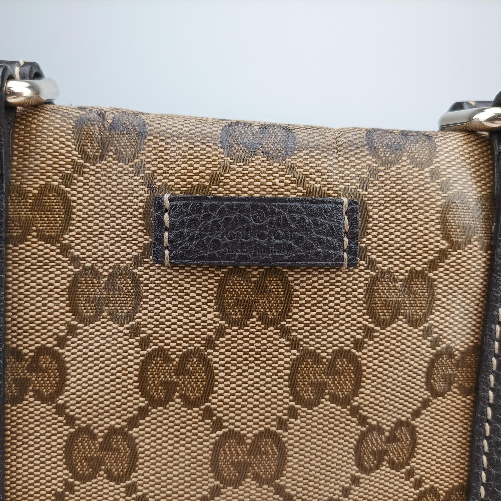 GG Crystal Joy Brown PVC coated canvas 296021 F012389146GG クリスタル ジョイ ブラウン PVCコーティングキャンバス 296021 F012389146