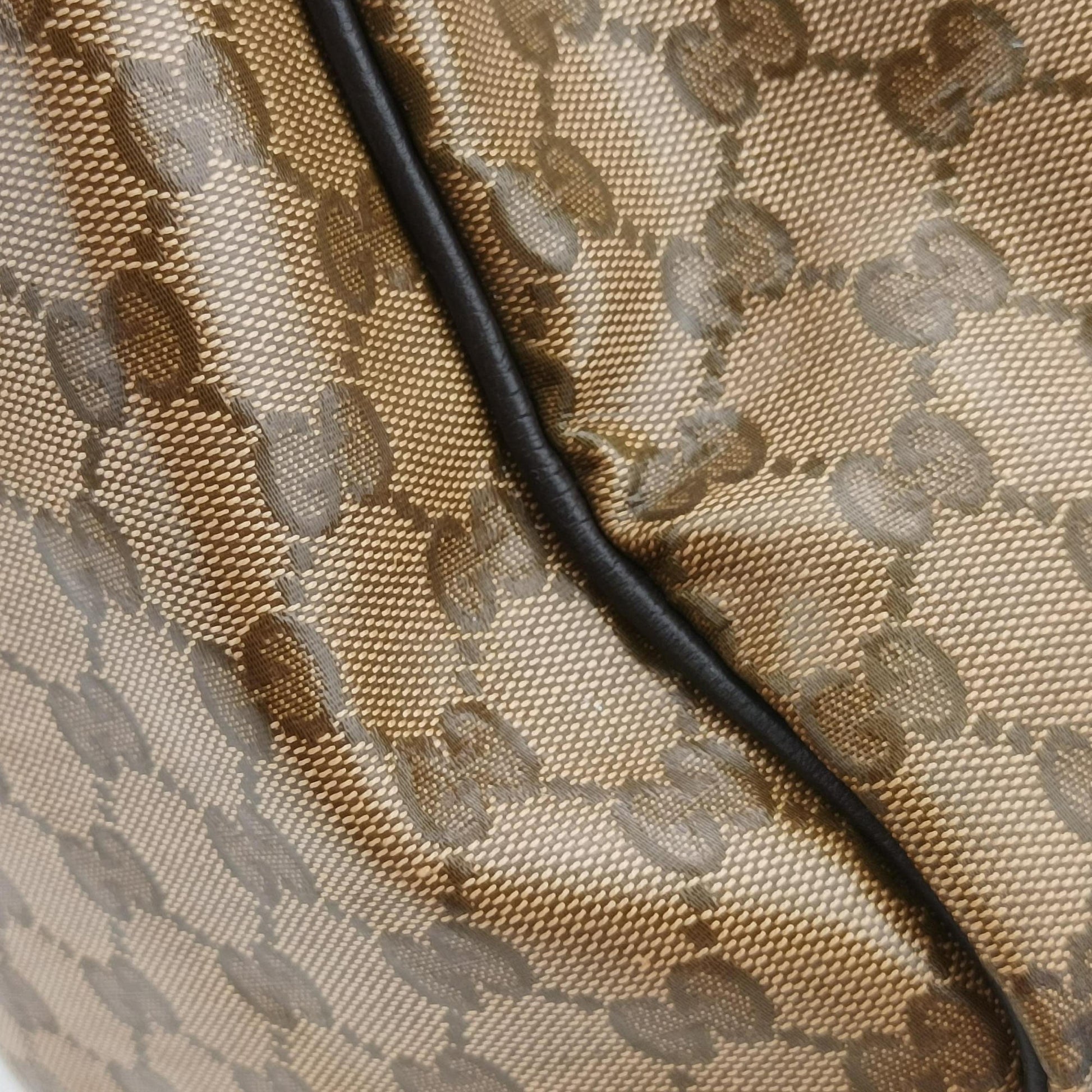 GG Crystal Joy Brown PVC coated canvas 296021 F012389146GG クリスタル ジョイ ブラウン PVCコーティングキャンバス 296021 F012389146