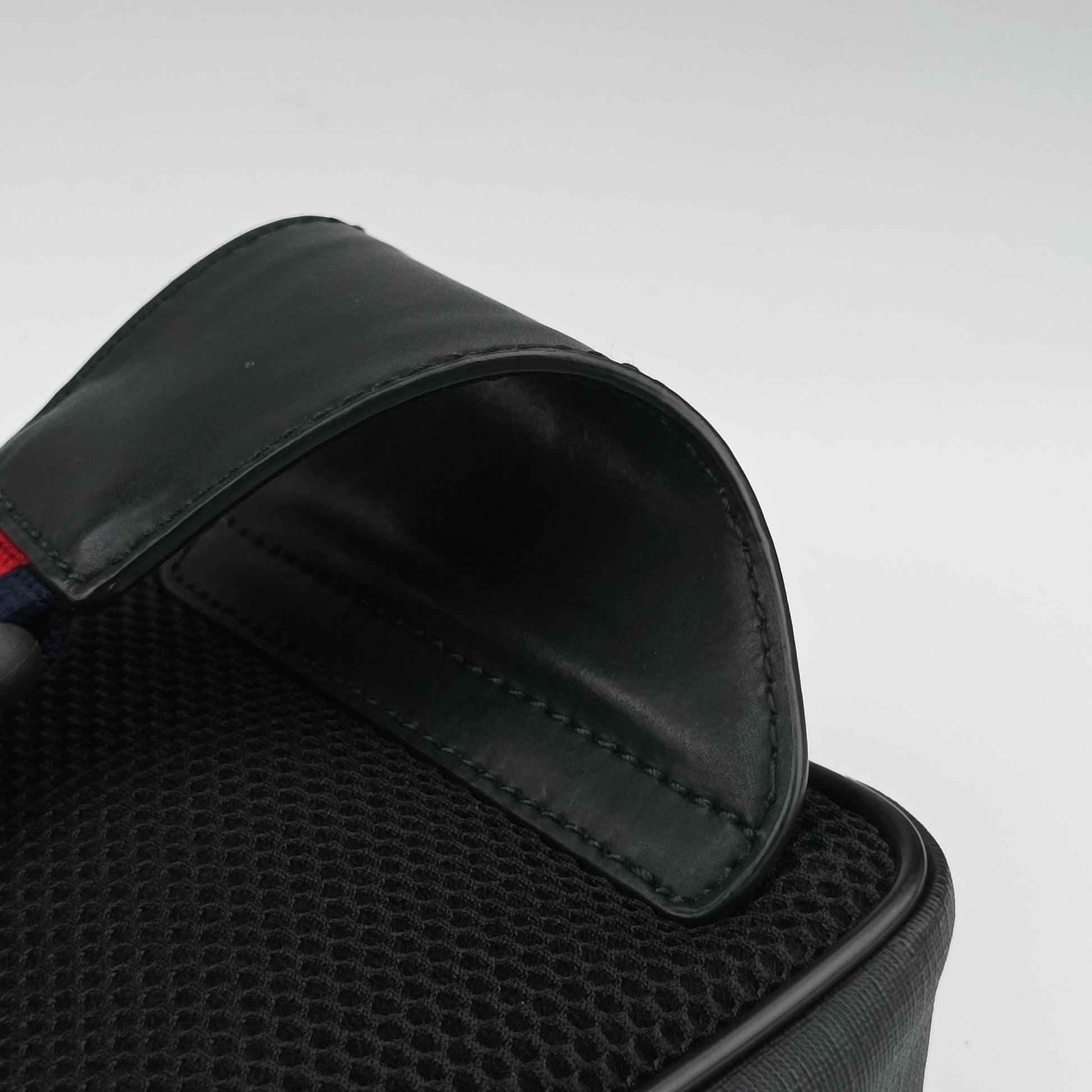 Night Courrier badge embellished Navy x Black PVC coated canvas 474293 E030376724ソフト GGスプリーム タイガー ネイビー×ブラック PVCコーティングキャンバス 474293 E030376724