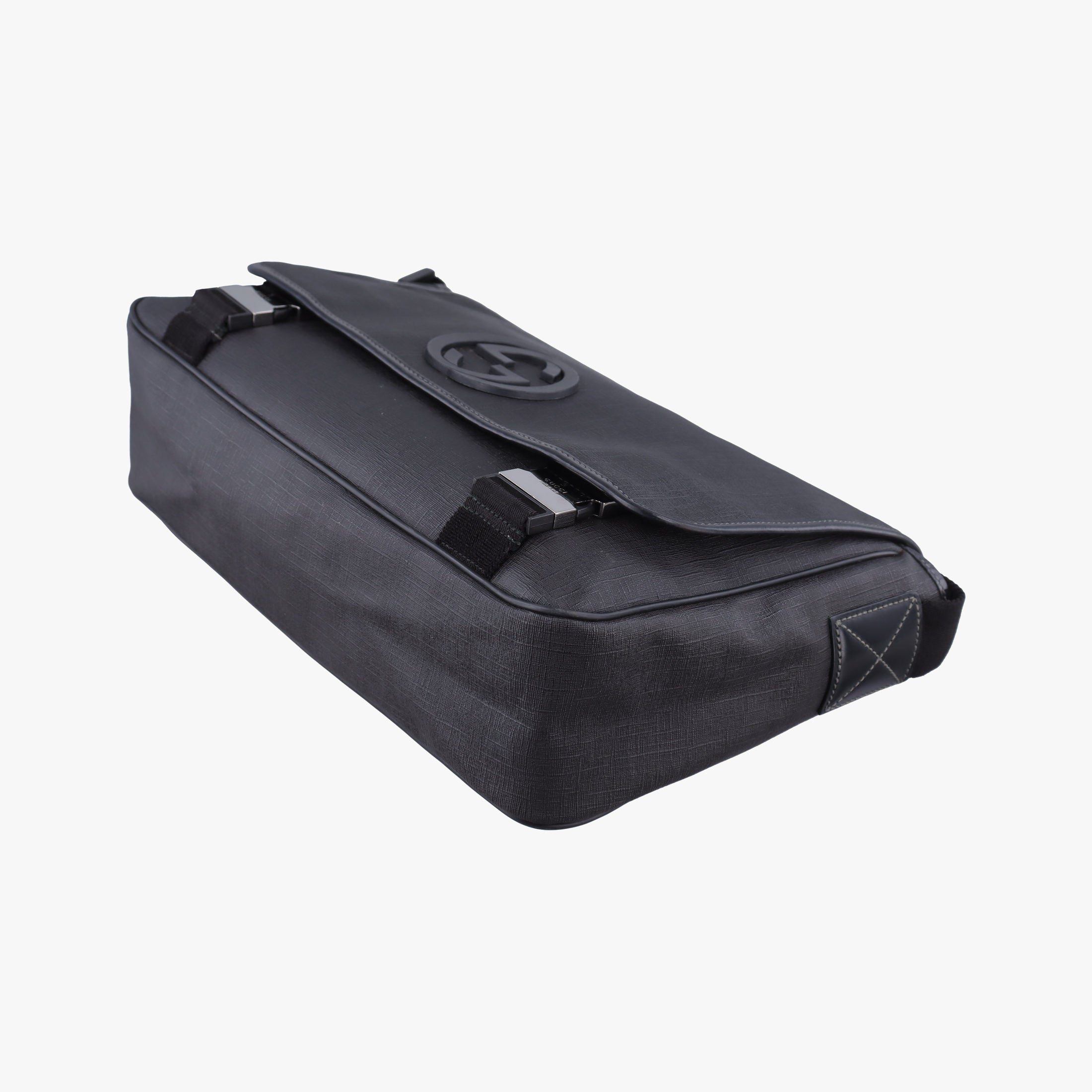 Interlocking G Messenger Black PVC coated canvas 223661 D8872325インターロッキングGメッセンジャー ブラック PVCコーティングキャンバス 223661 D8872325