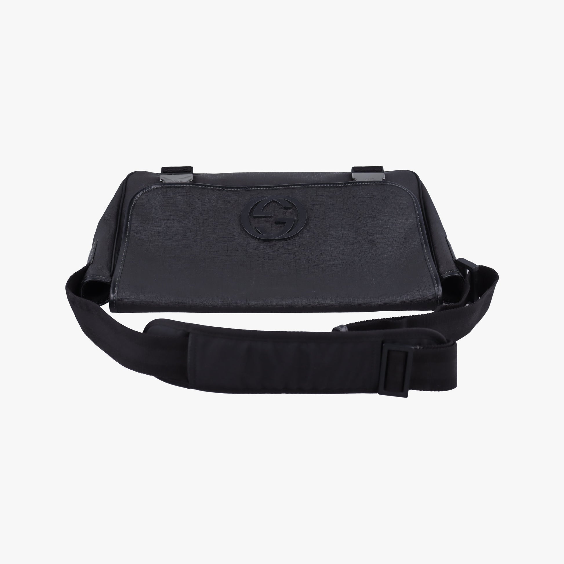 Interlocking G Messenger Black PVC coated canvas 223661 D8872325インターロッキングGメッセンジャー ブラック PVCコーティングキャンバス 223661 D8872325