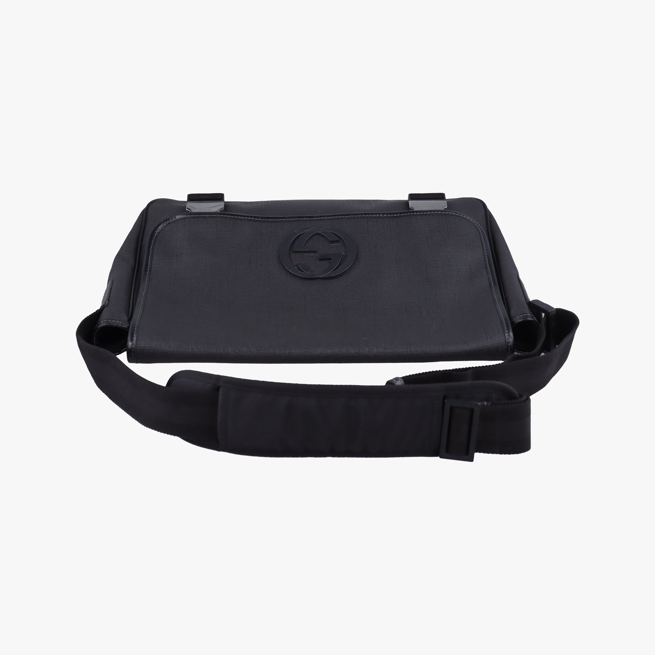 Interlocking G Messenger Black PVC coated canvas 223661 D8872325インターロッキングGメッセンジャー ブラック PVCコーティングキャンバス 223661 D8872325