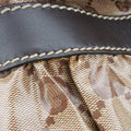 GG Crystal Beige × Brown PVC coated canvas ×Leather Trim 223965 A4970781GG クリスタル ベージュ× ブラウン PVCコーティングキャンバス × レザー 223965 A4970781