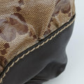 GG Crystal Beige × Brown PVC coated canvas ×Leather Trim 223965 A4970781GG クリスタル ベージュ× ブラウン PVCコーティングキャンバス × レザー 223965 A4970781