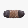 GG Crystal Beige × Brown PVC coated canvas ×Leather Trim 223965 A4970781GG クリスタル ベージュ× ブラウン PVCコーティングキャンバス × レザー 223965 A4970781