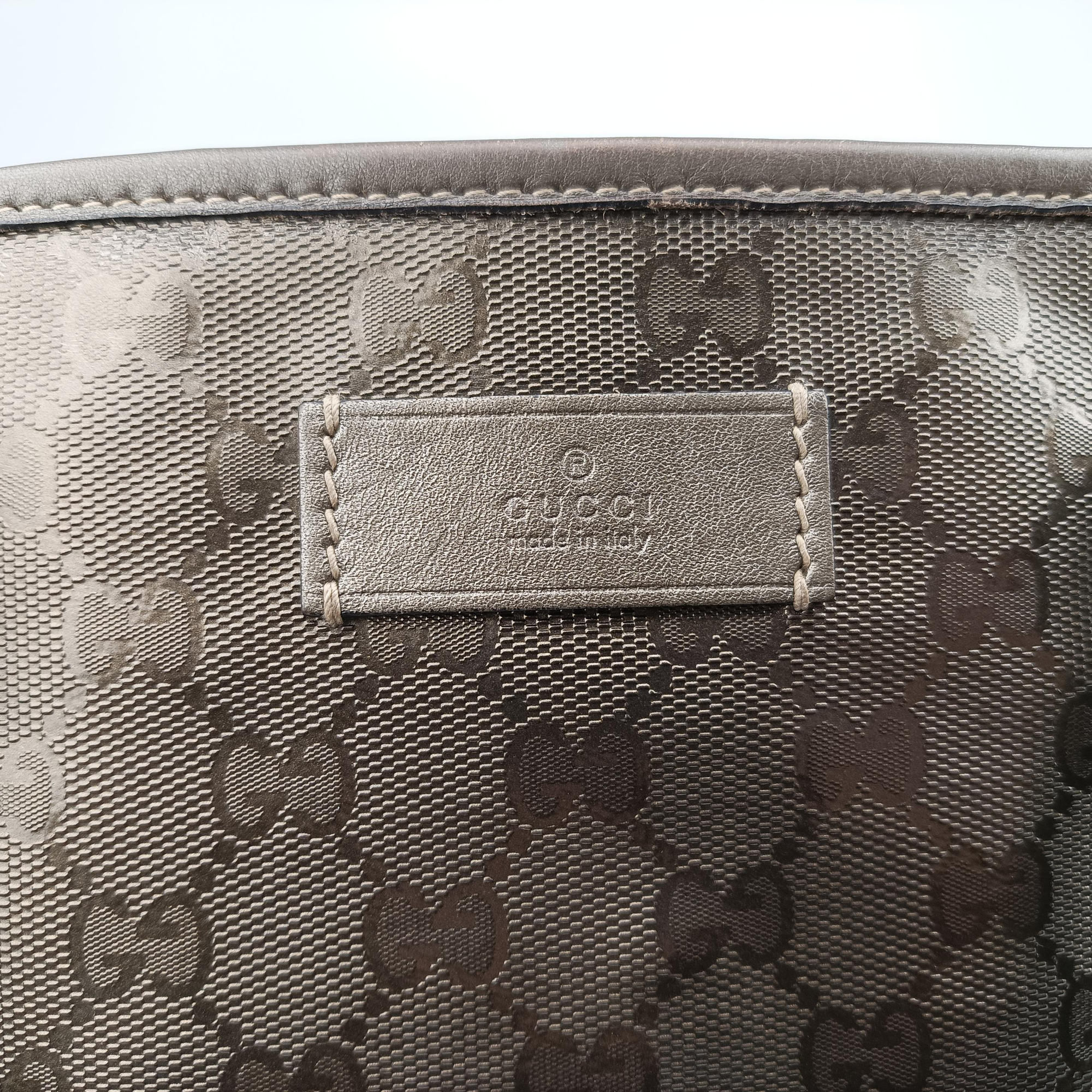 GG Imprime Metallic Gray Gold PVC coated canvas 211137 I5834287GGインプリメ メタリックグレーゴールド PVCコーティングキャンバス 211137 I5834287