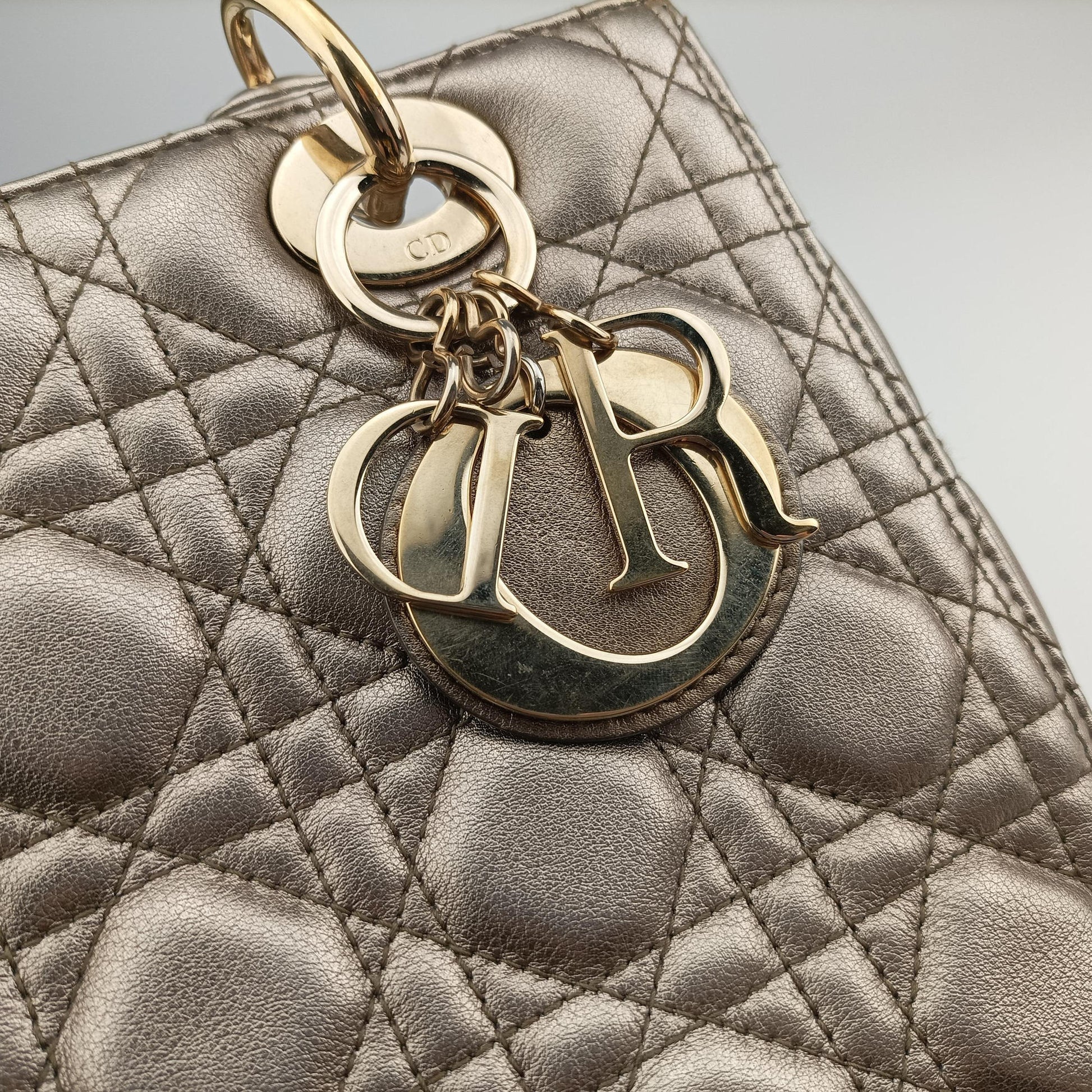 Lady Dior Gold lambskin 18-MA-0158レディディオール ゴールド系 ラムスキン 18-MA-0158