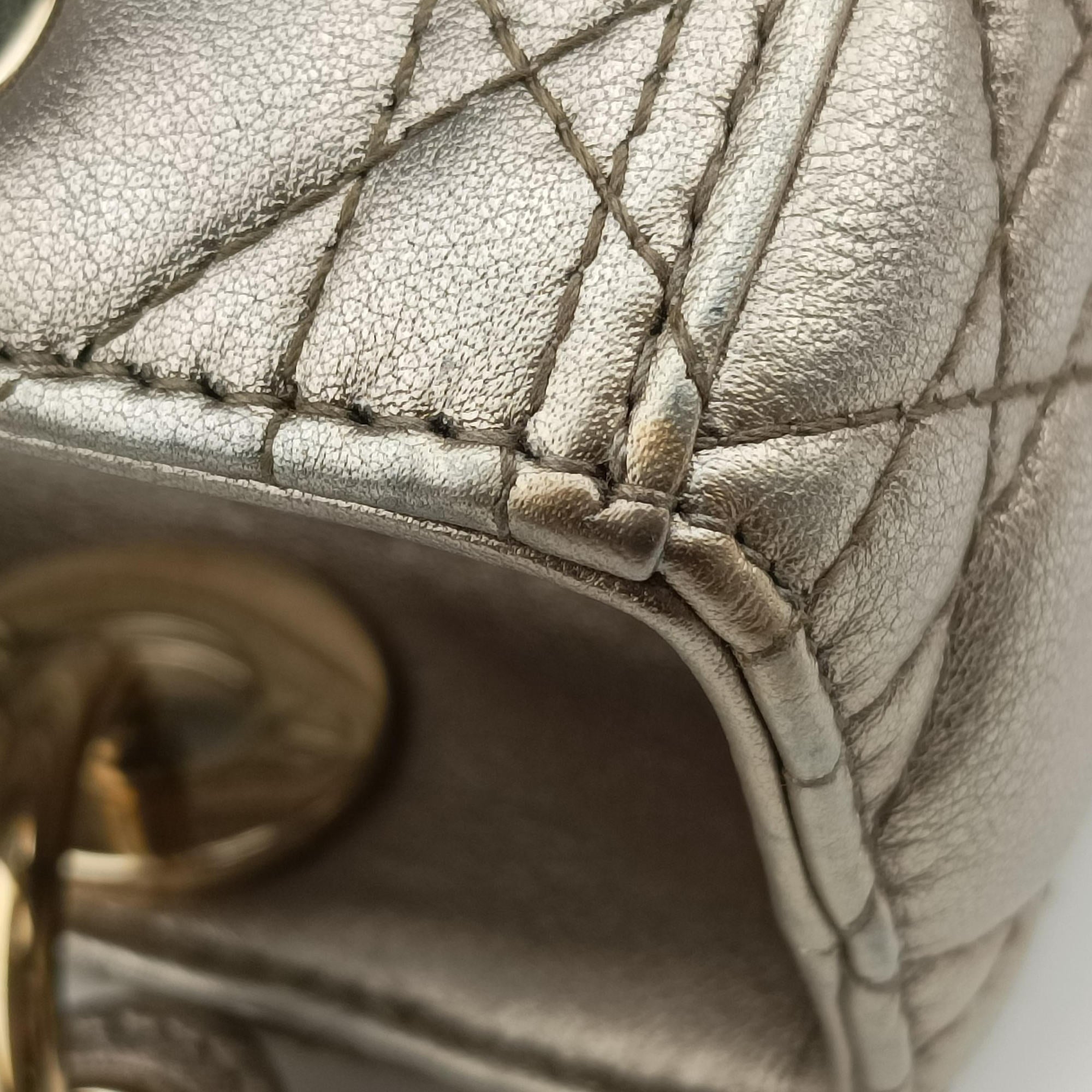 Lady Dior Gold lambskin 18-MA-0158レディディオール ゴールド系 ラムスキン 18-MA-0158