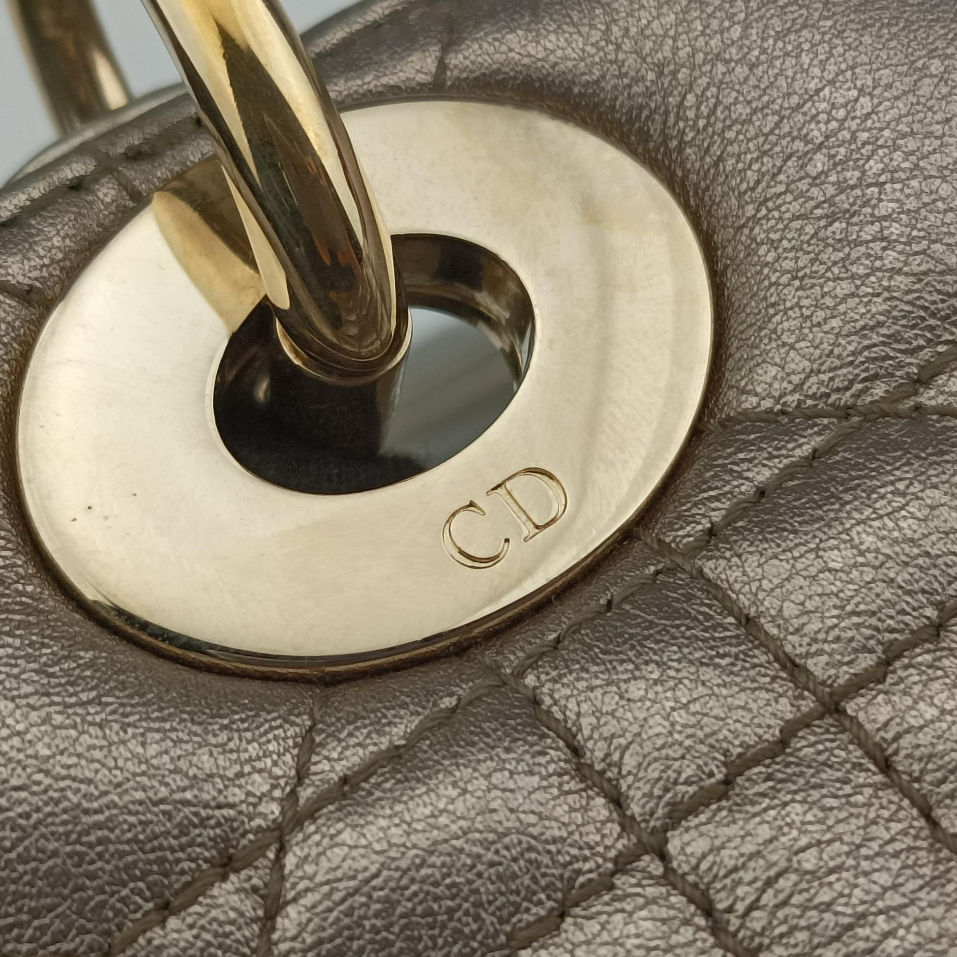 Lady Dior Gold lambskin 18-MA-0158レディディオール ゴールド系 ラムスキン 18-MA-0158
