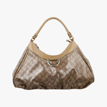 Abbey D-ring Hobo Brown PVC coated canvas×Leather 189833 C4419932アビー Dリング ホーボー ブラウン PVCコーティングキャンバス×レザー 189833 C4419932