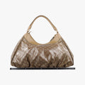 Abbey D-ring Hobo Brown PVC coated canvas×Leather 189833 C4419932アビー Dリング ホーボー ブラウン PVCコーティングキャンバス×レザー 189833 C4419932