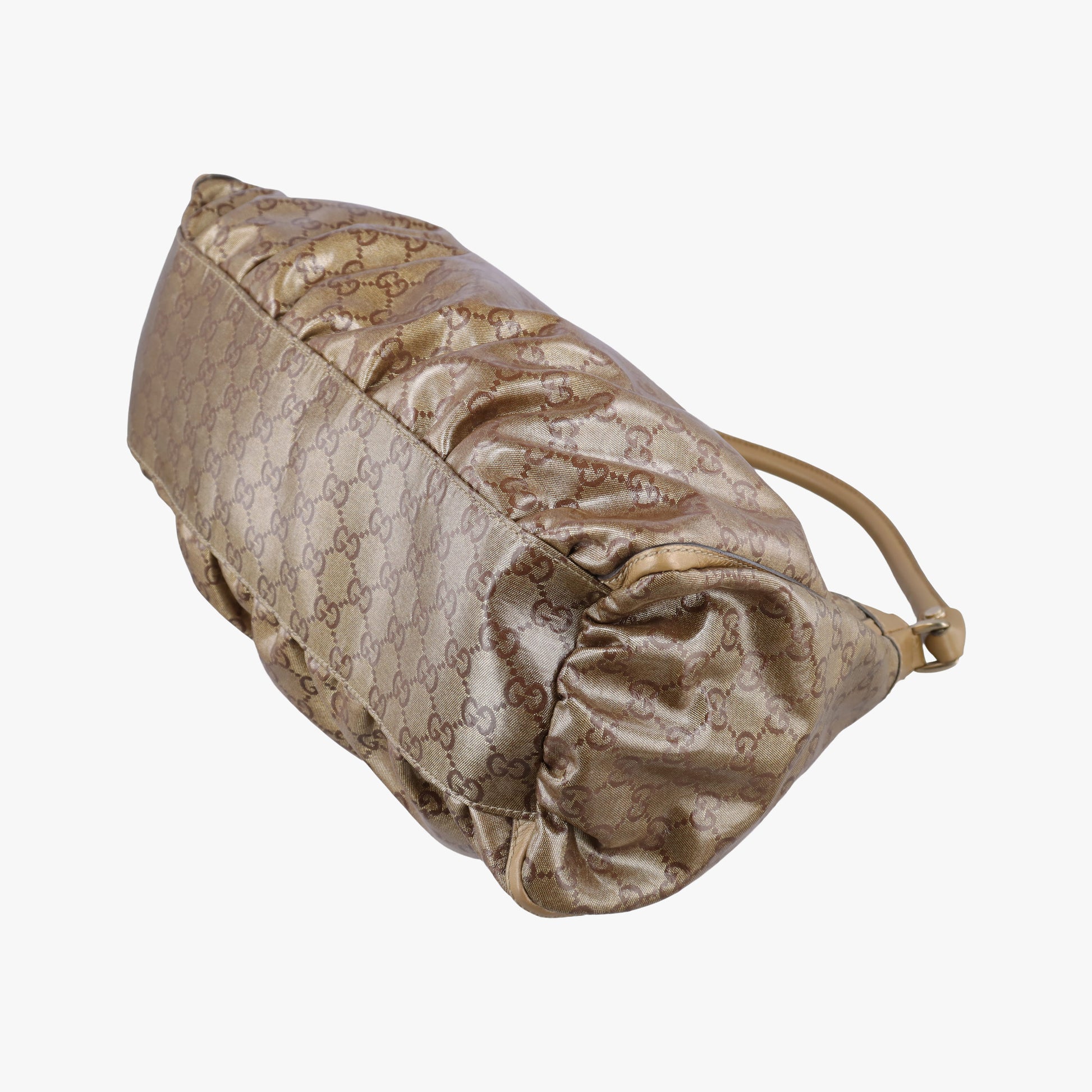 Abbey D-ring Hobo Brown PVC coated canvas×Leather 189833 C4419932アビー Dリング ホーボー ブラウン PVCコーティングキャンバス×レザー 189833 C4419932