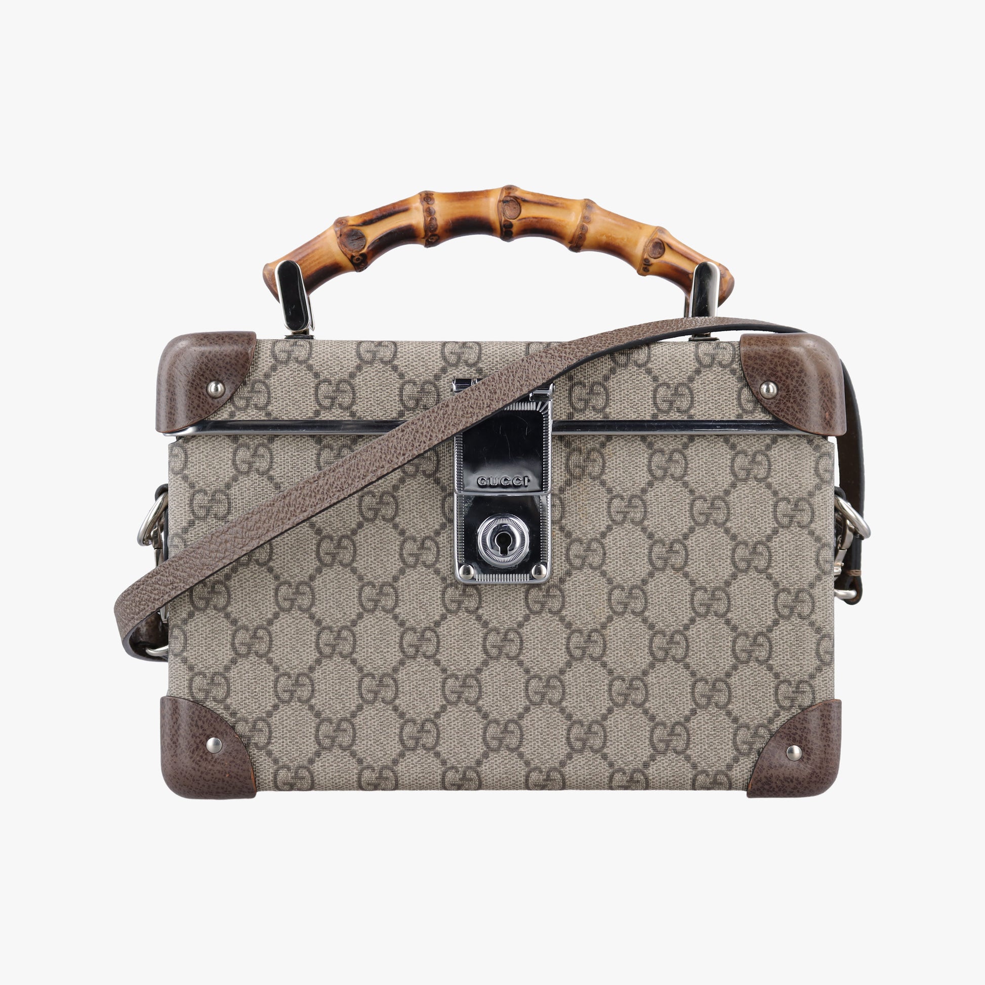 GG supreme Globe-Trotter Brown PVC coated canvas×Leather 533623 GGスプリーム グローブトロッター ブラウン PVCコーティングキャンバス×レザー 533623 