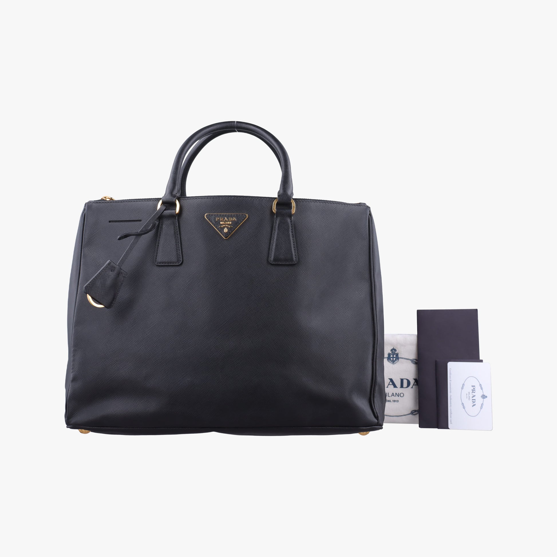 Galleria Black SAFFIANO Leather 1BA274 7/R 165ガレリア ブラック サフィアーノレザー 1BA274 7/R 165