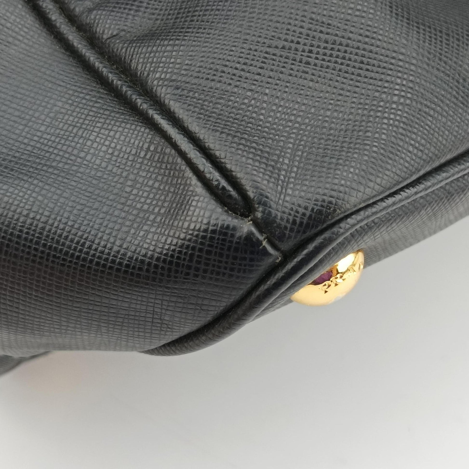 Galleria Black SAFFIANO Leather 1BA274 7/R 165ガレリア ブラック サフィアーノレザー 1BA274 7/R 165