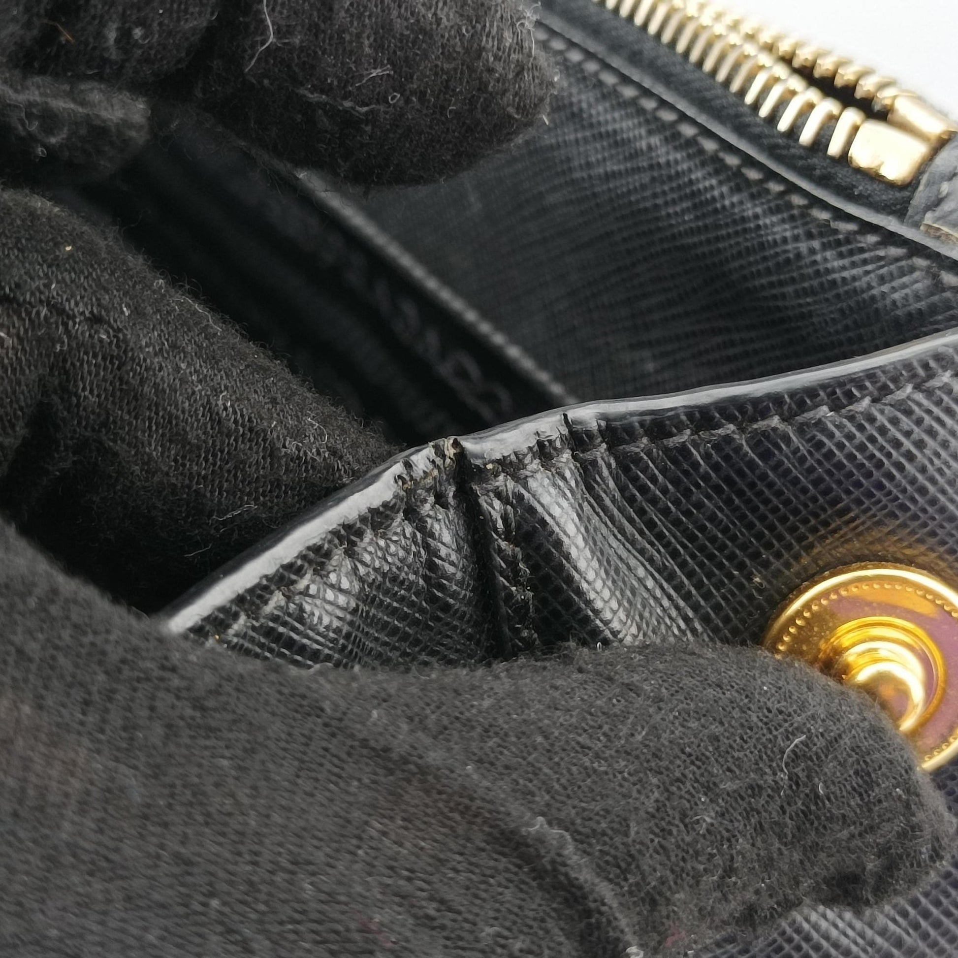 Galleria Black SAFFIANO Leather 1BA274 7/R 165ガレリア ブラック サフィアーノレザー 1BA274 7/R 165