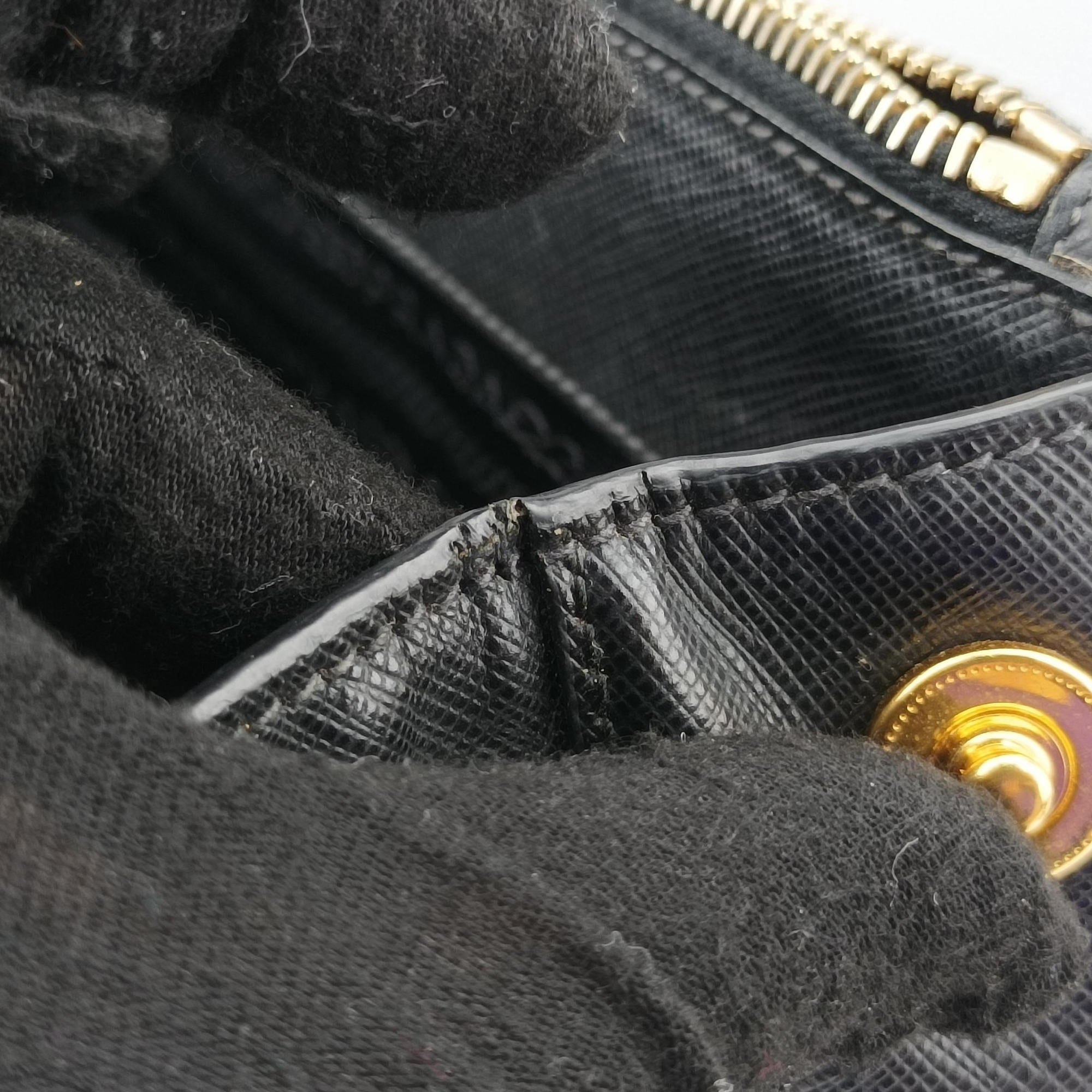 Galleria Black SAFFIANO Leather 1BA274 7/R 165ガレリア ブラック サフィアーノレザー 1BA274 7/R 165
